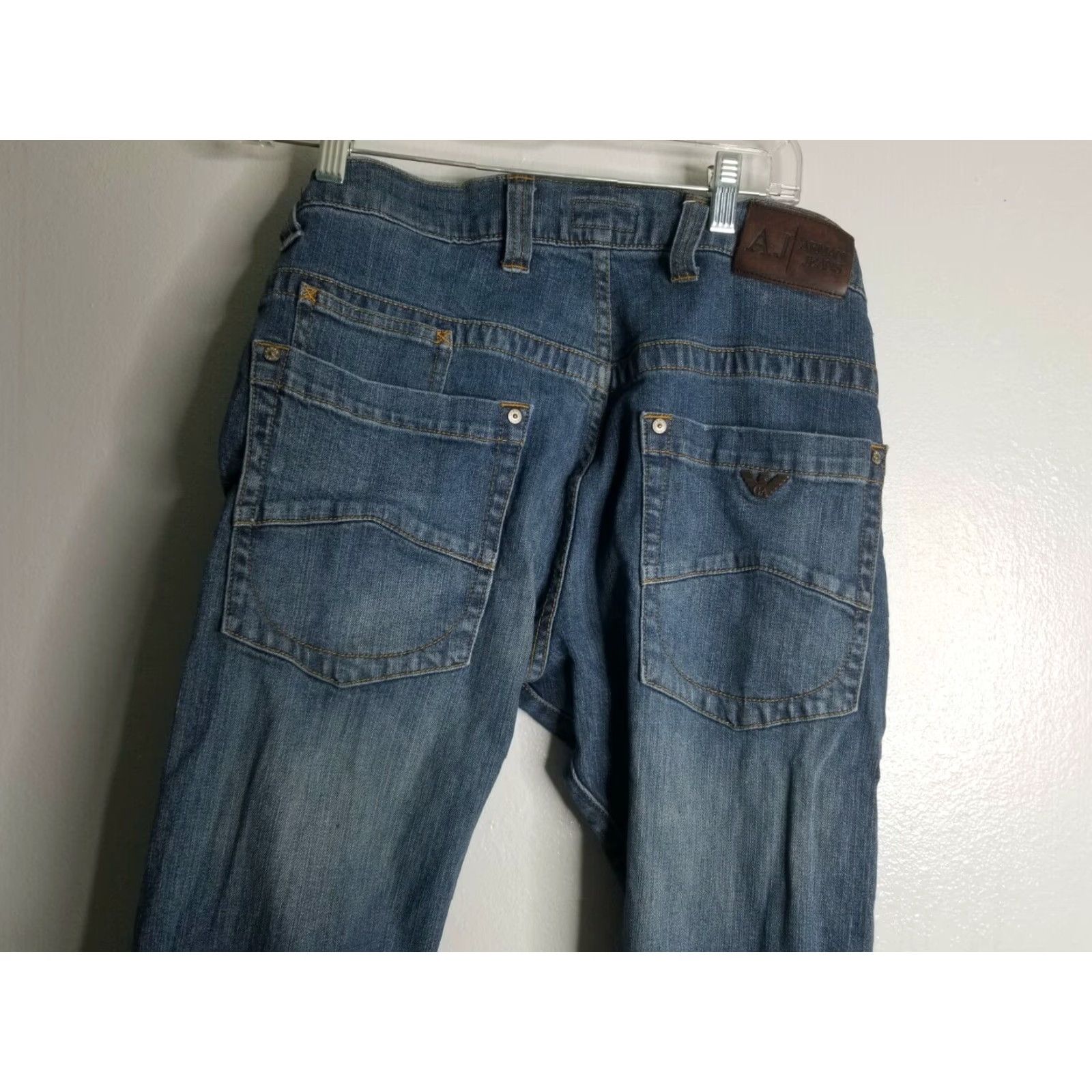 Vintage Armani Jeans Classic Wash Straight Leg Mens Blue Denim Jeans Size 32 Size US 32 / EU 48 - 3 Thumbnail