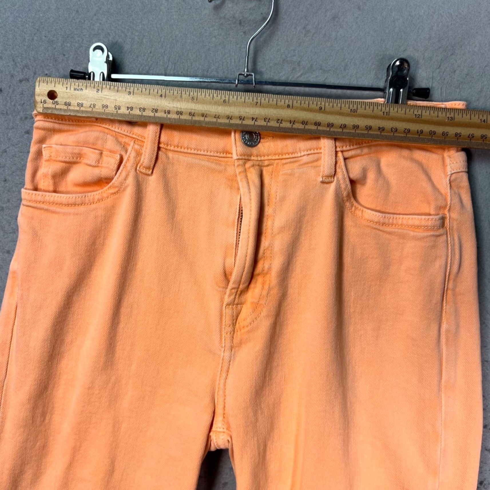7 For All Mankind 7 For All Mankind Luxe Vintage Womens 27 Orange Jeans Bootcut 5-Pocket Zipper Front Back Denim Cotton Blend Size 27" / US 4 / IT 40 - 6 Thumbnail