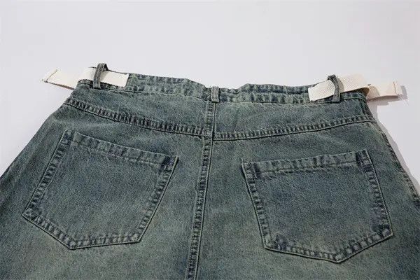 Japanese Brand VIBE Washed distressed raw edge men's punk denim shorts Size US 32 / EU 48 - 6 Thumbnail