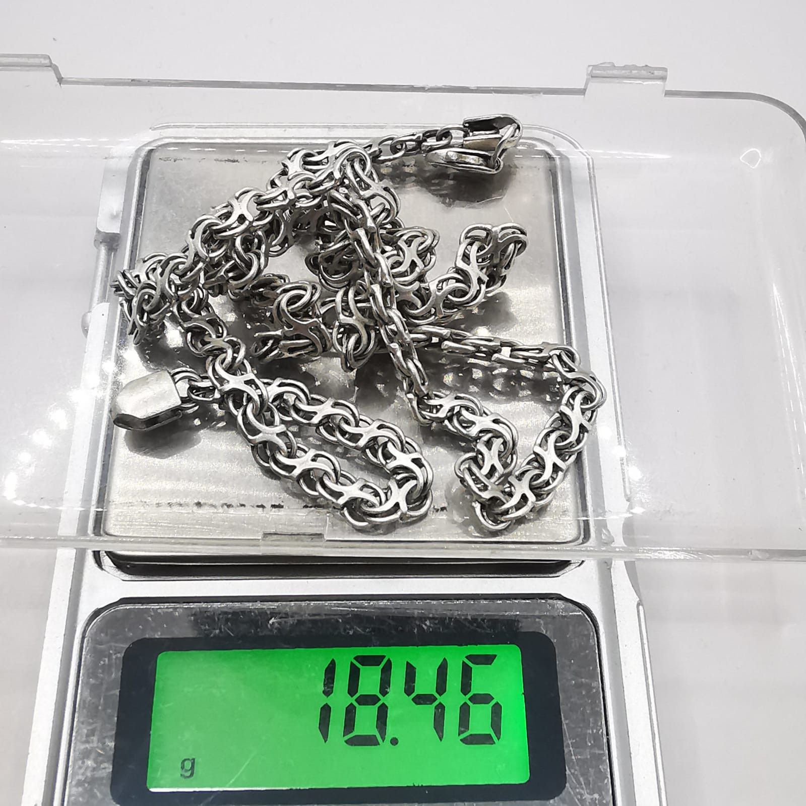 Sterling Silver Vintage Beautiful Jewelry Chain,925 Sterling Silver 18,46g Size ONE SIZE - 9 Thumbnail