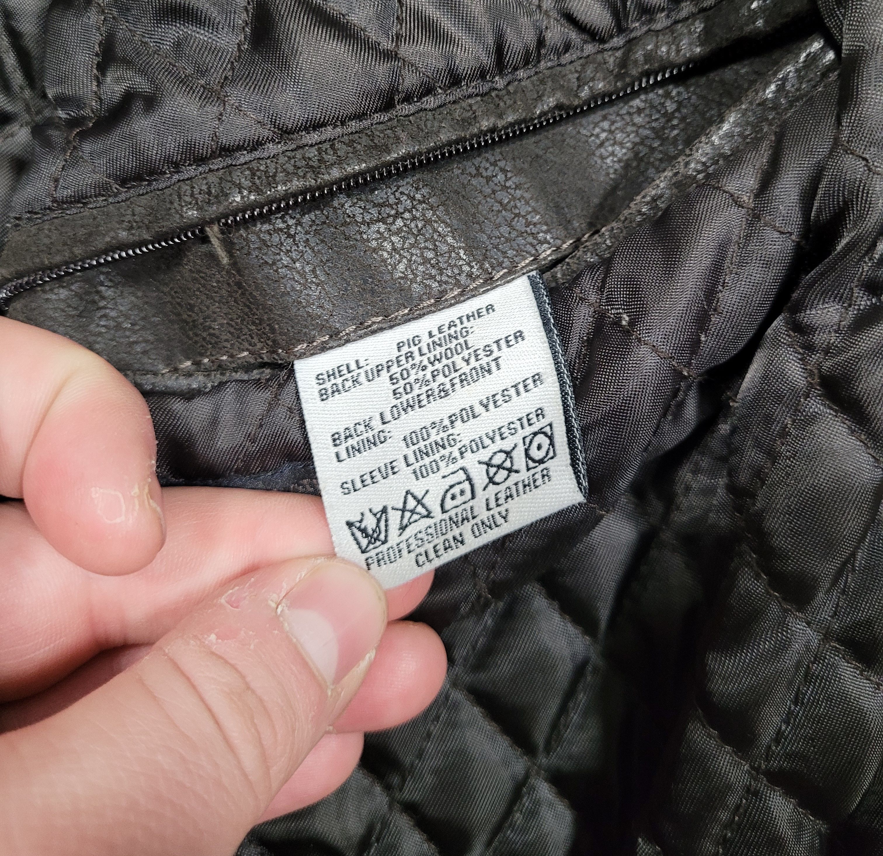 Vintage LEATHER JACKET - Men's leather jacket - Swiss Bomber - XXL Size US XL / EU 56 / 4 - 5 Thumbnail