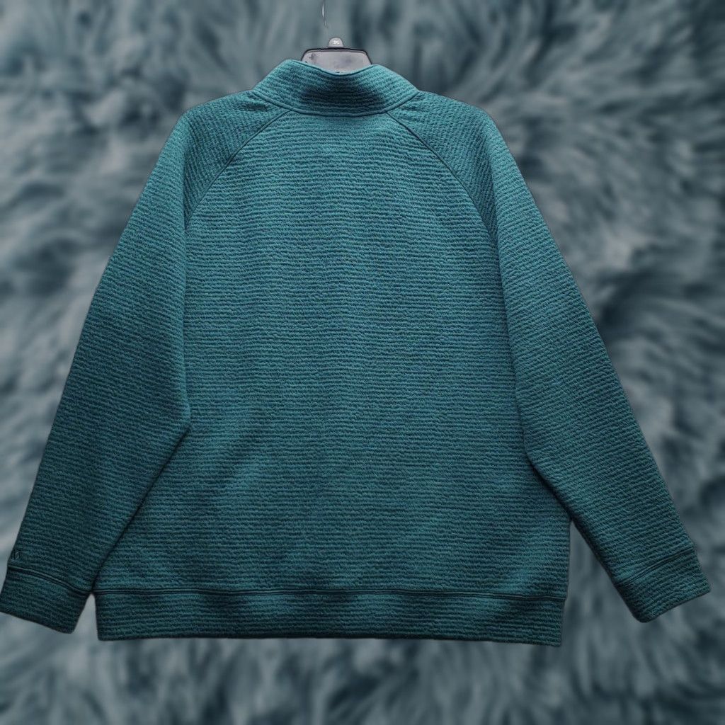 Vintage VRST Sweatshirt Men 2XL Green Kangaroo Pocket Raglan Sleeve Mock Neck 1/4 Zip Size US XXL / EU 58 / 5 - 1 Thumbnail