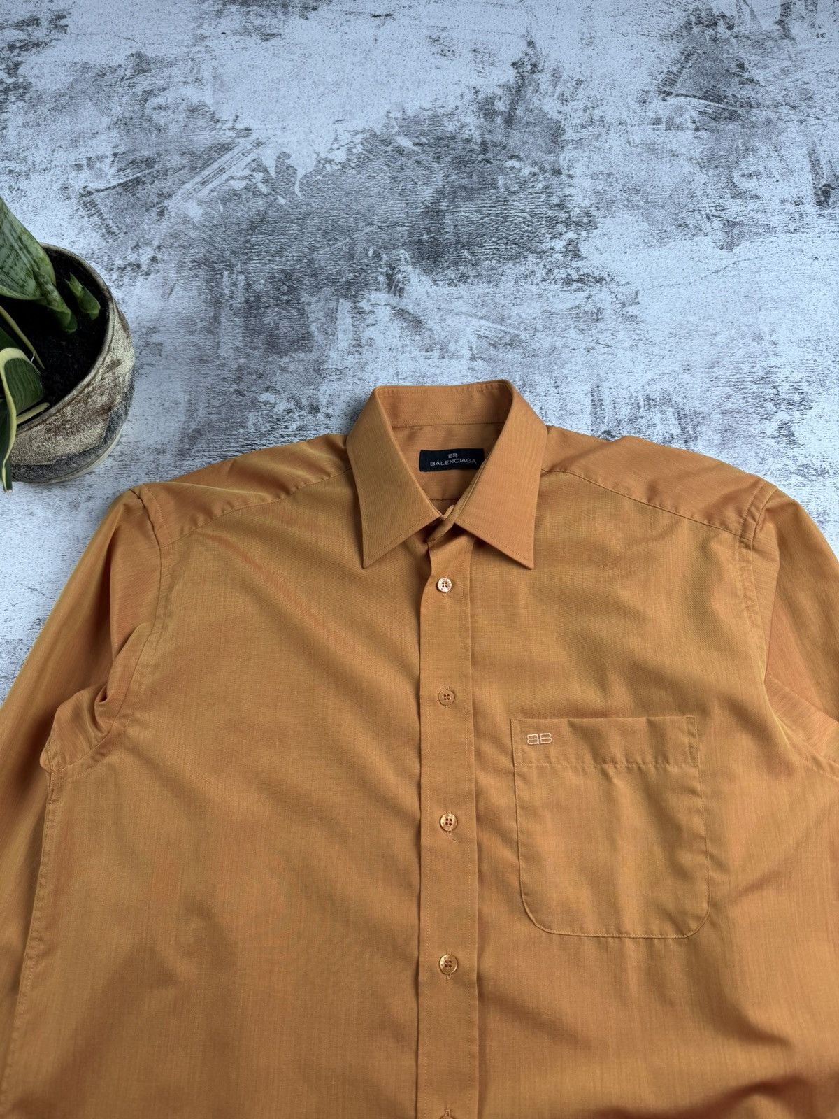 Balenciaga Balenciaga BB 00s Orange 4/42 Cotton Button Longsleeve Luxury Classic Shirt Size US XL / EU 56 / 4 - 5 Thumbnail