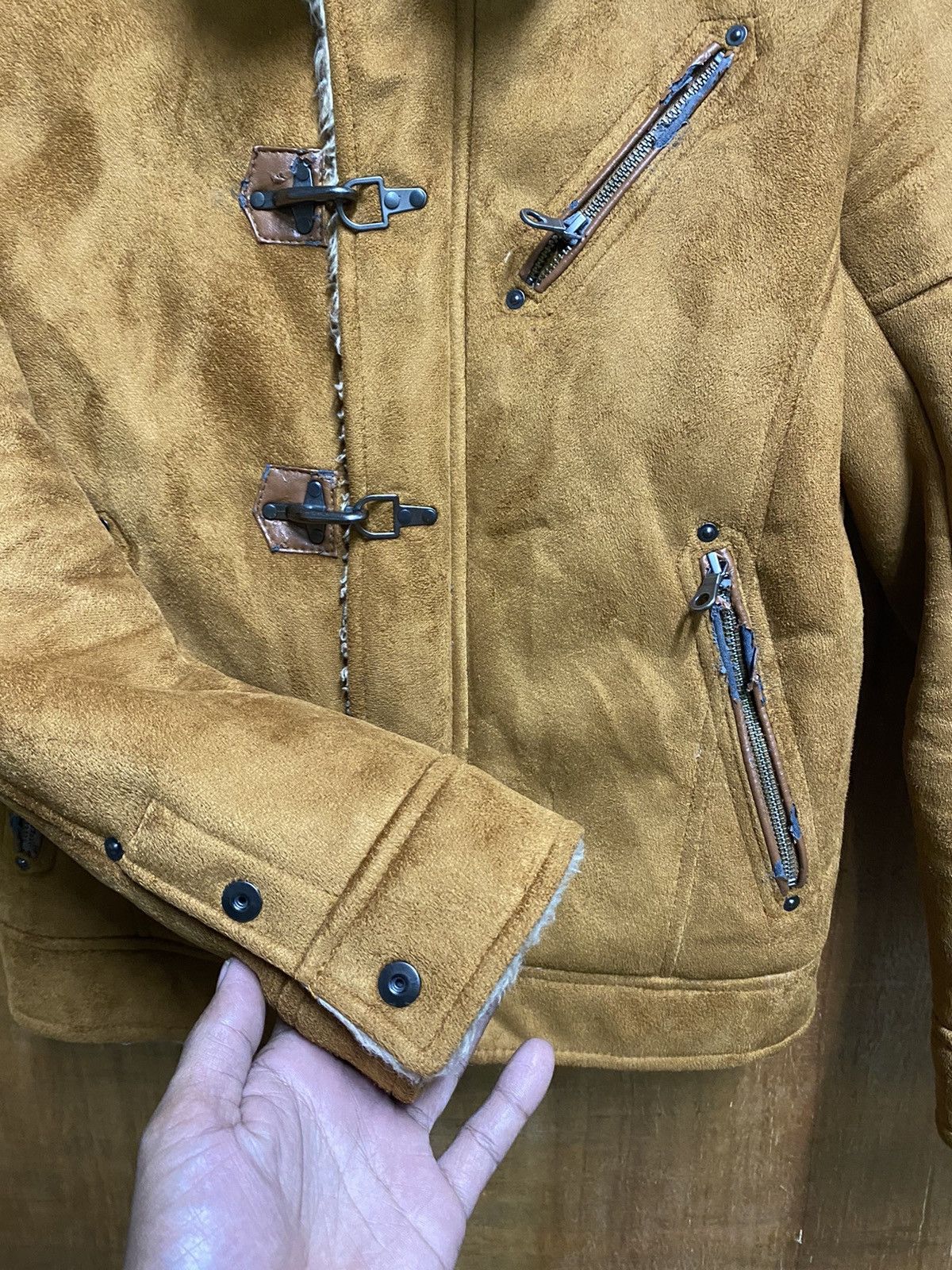 Japanese Brand × Matsuda × Nicole Club Japan Nicole Soft Leather Velvet Lining Sherpa Jacket Size US S / EU 44-46 / 1 - 4 Thumbnail