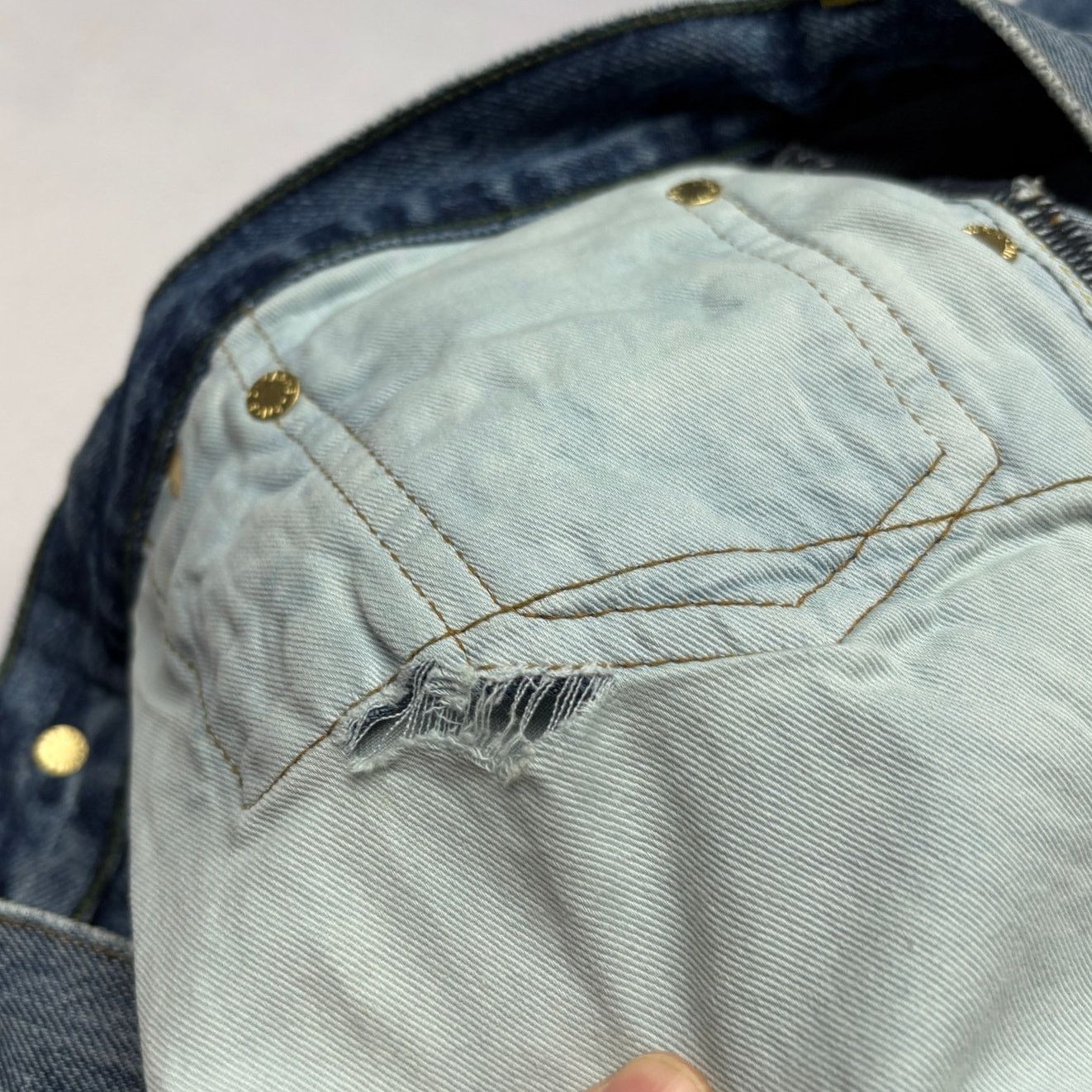 Sid Mashburn $175 Sid Mashburn Slim Straight Jeans 33x30 Made in USA Size US 33 - 11 Thumbnail