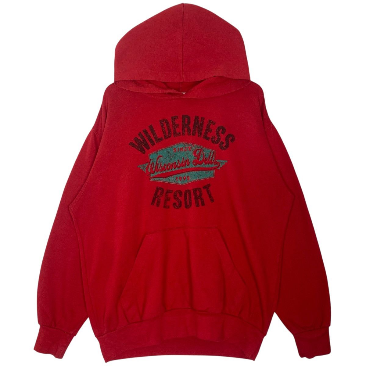 Vintage Vintage Mv Sport Red Hoodie Sweater Pullover Jumper Size L Size US L / EU 52-54 / 3 - 1 Thumbnail