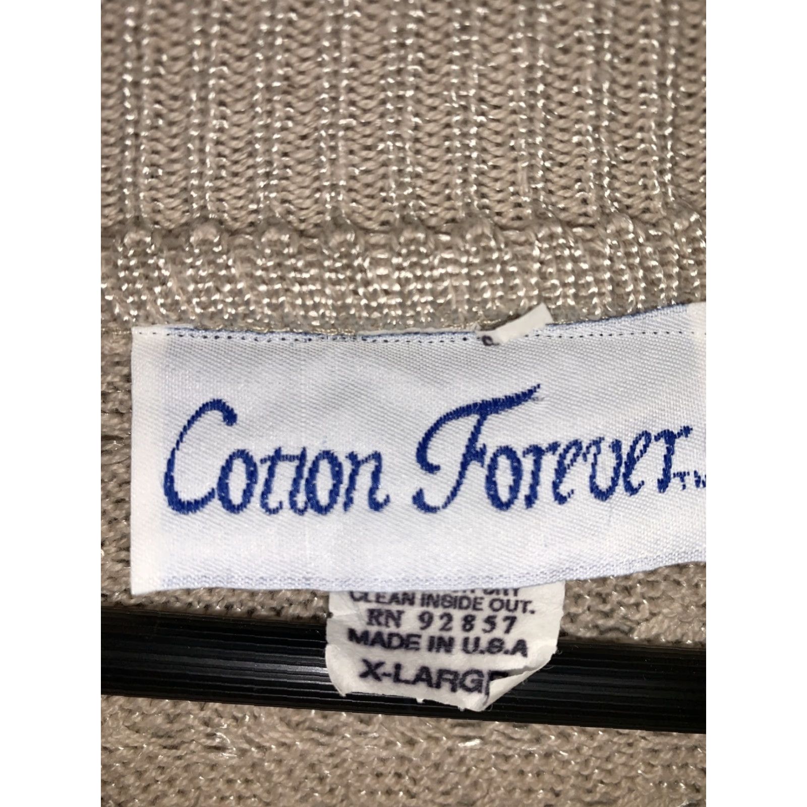 Vintage VINTAGE Cotton Forever US Made Ivory Knit Sweater Womens XL-6854 Size XL / US 12-14 / IT 48-50 - 2 Thumbnail