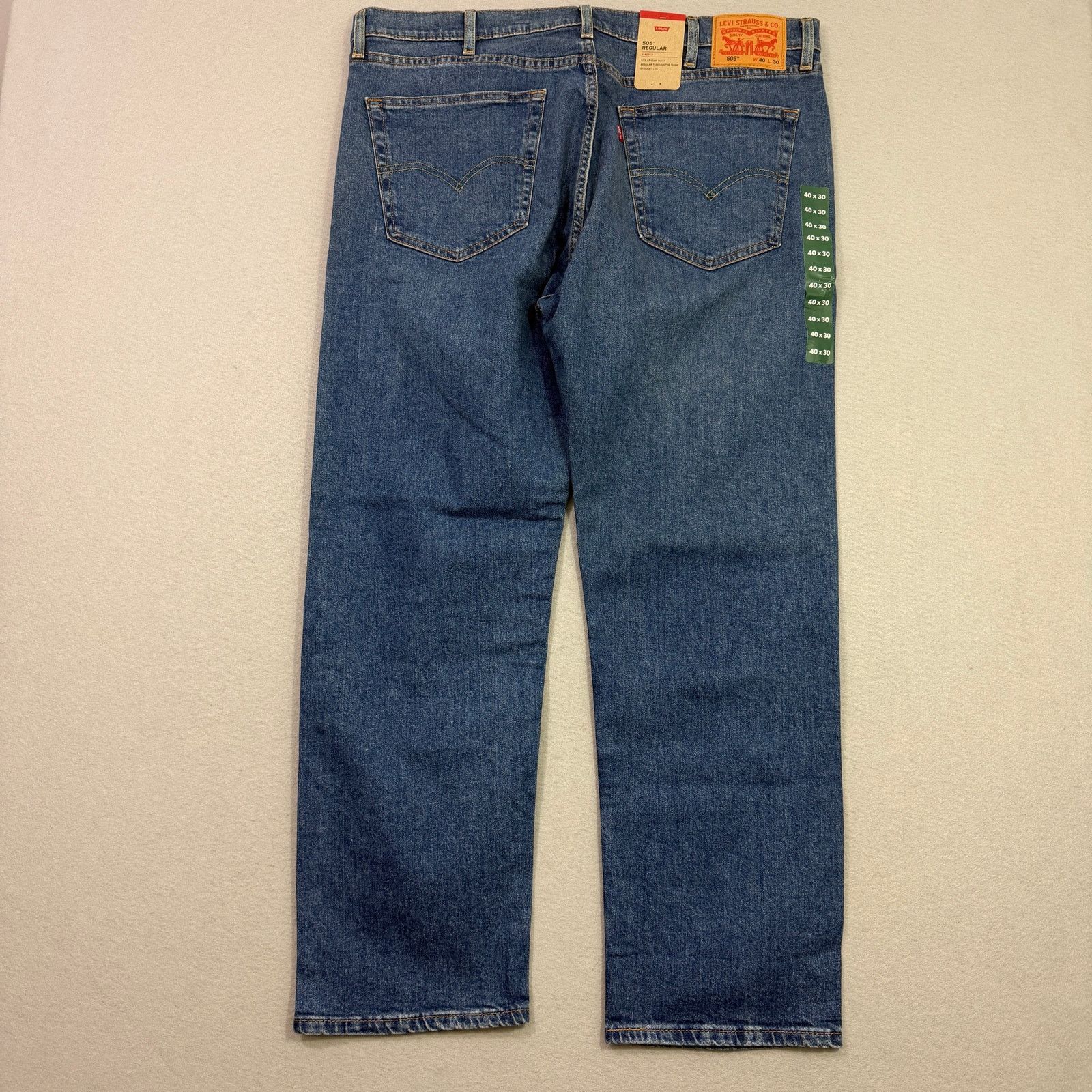 Levi's Levis 505 Jeans Men's 40x30 Blue Regular Fit Straight NEW Size US 40 / EU 56 - 9 Thumbnail