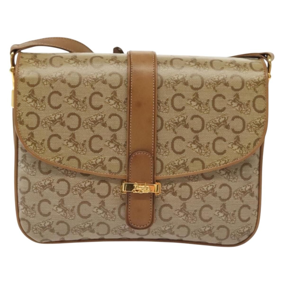Celine CELINE Macadam Canvas Shoulder Bag Pvc Beige Gold Size ONE SIZE - 2 Thumbnail