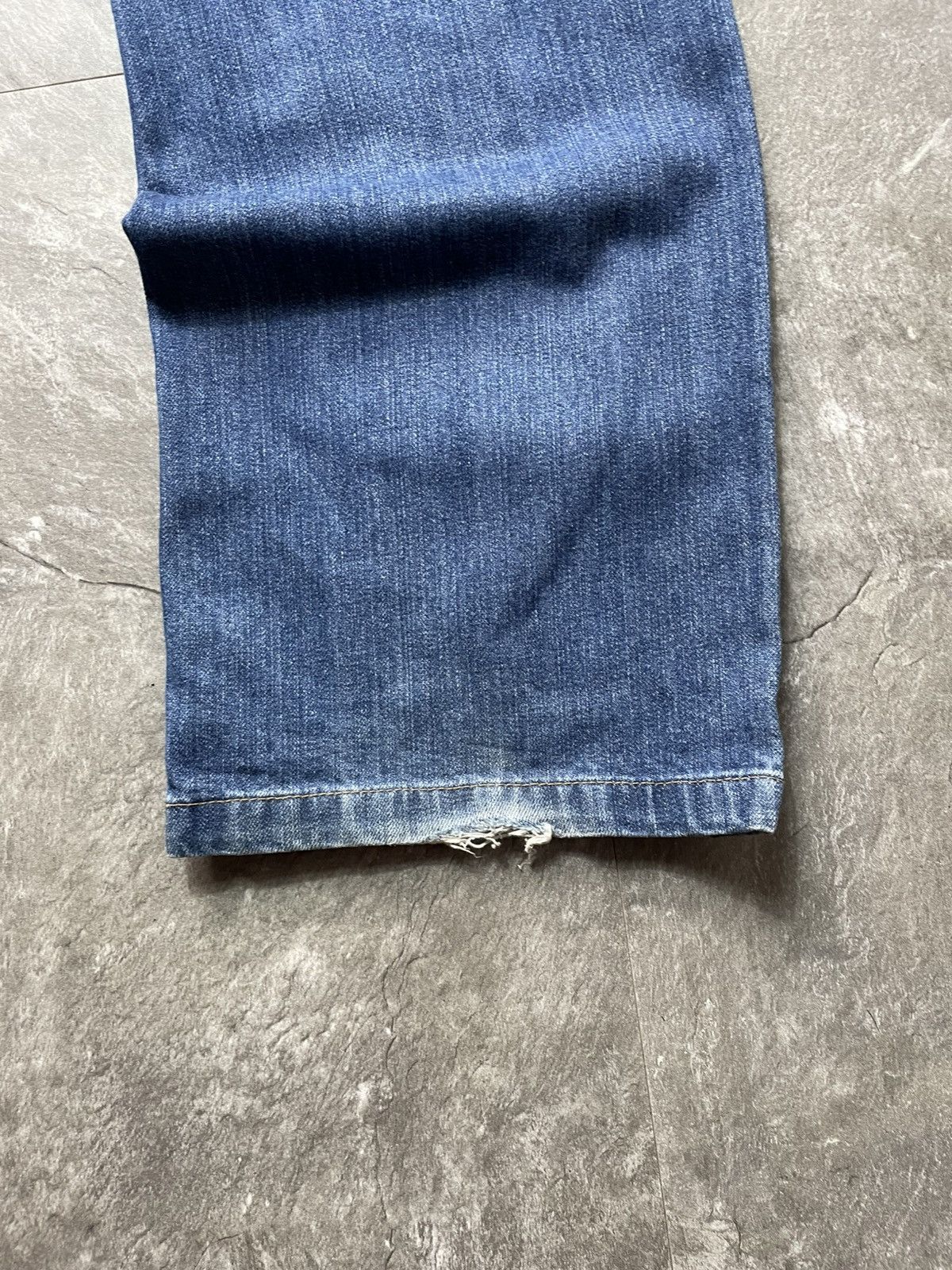 Yves Saint Laurent Yves Saint Lauren Baggy Denim Pants YSL Embroidered Logo Y2k Size US 38 / EU 54 - 3 Thumbnail
