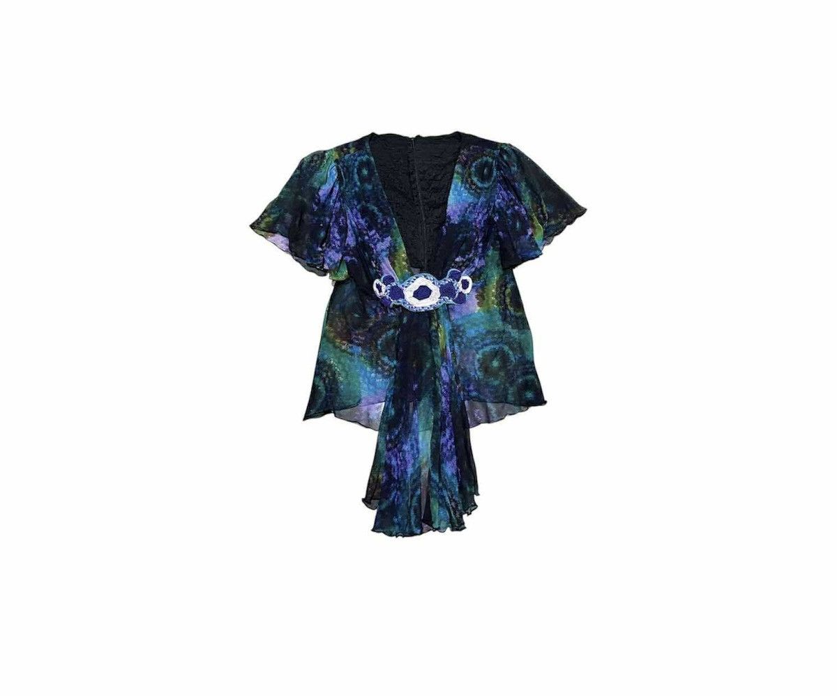 Anna Sui 🔥Y2K Anna Sui Psychedelic See Through Bondage Blouse Size S / US 4 / IT 40 - 1 Thumbnail