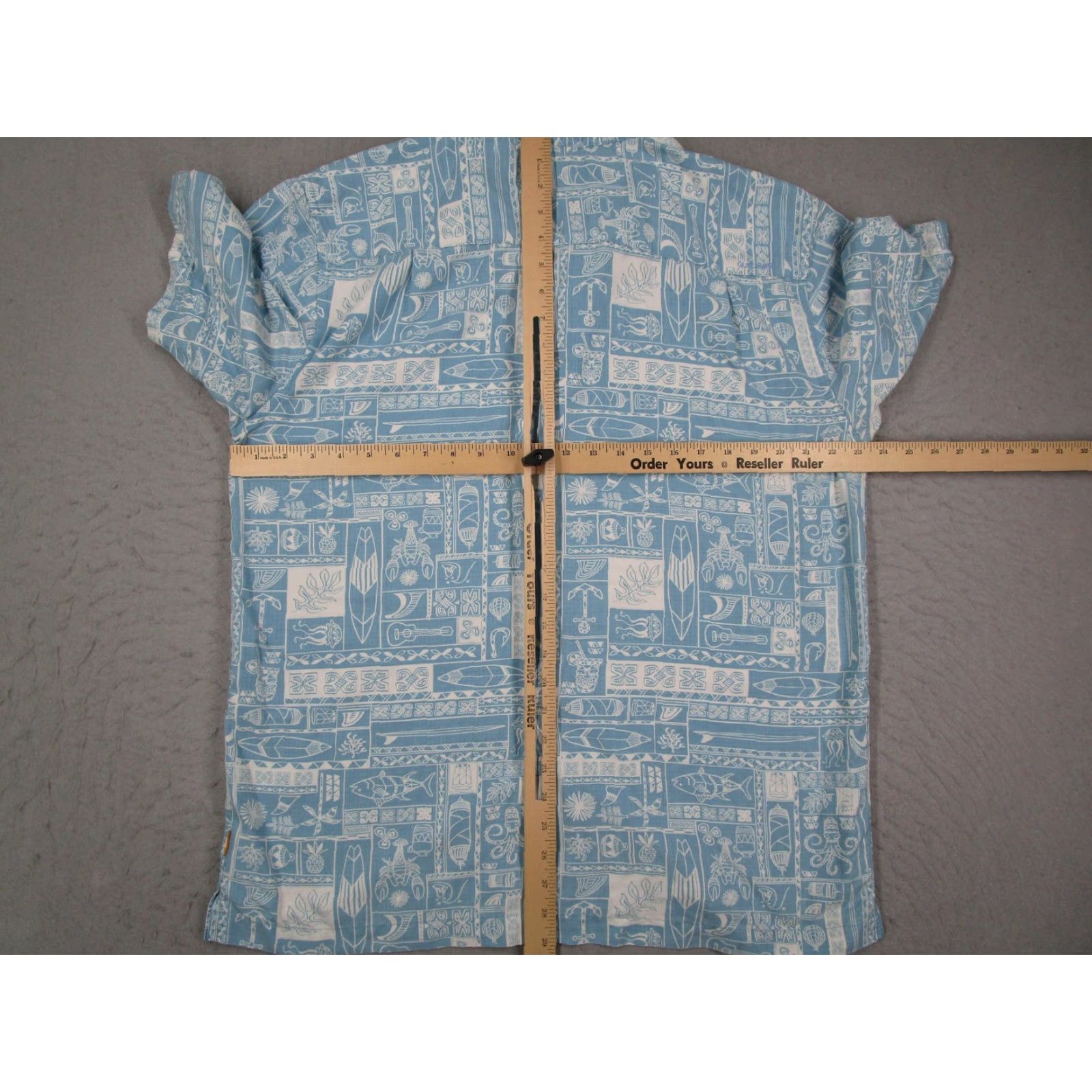 Quiksilver Quiksilver Waterman Shirt Mens Large Blue Aloha Hawaiian Comfort Fit Boat Fish Size US L / EU 52-54 / 3 - 6 Thumbnail