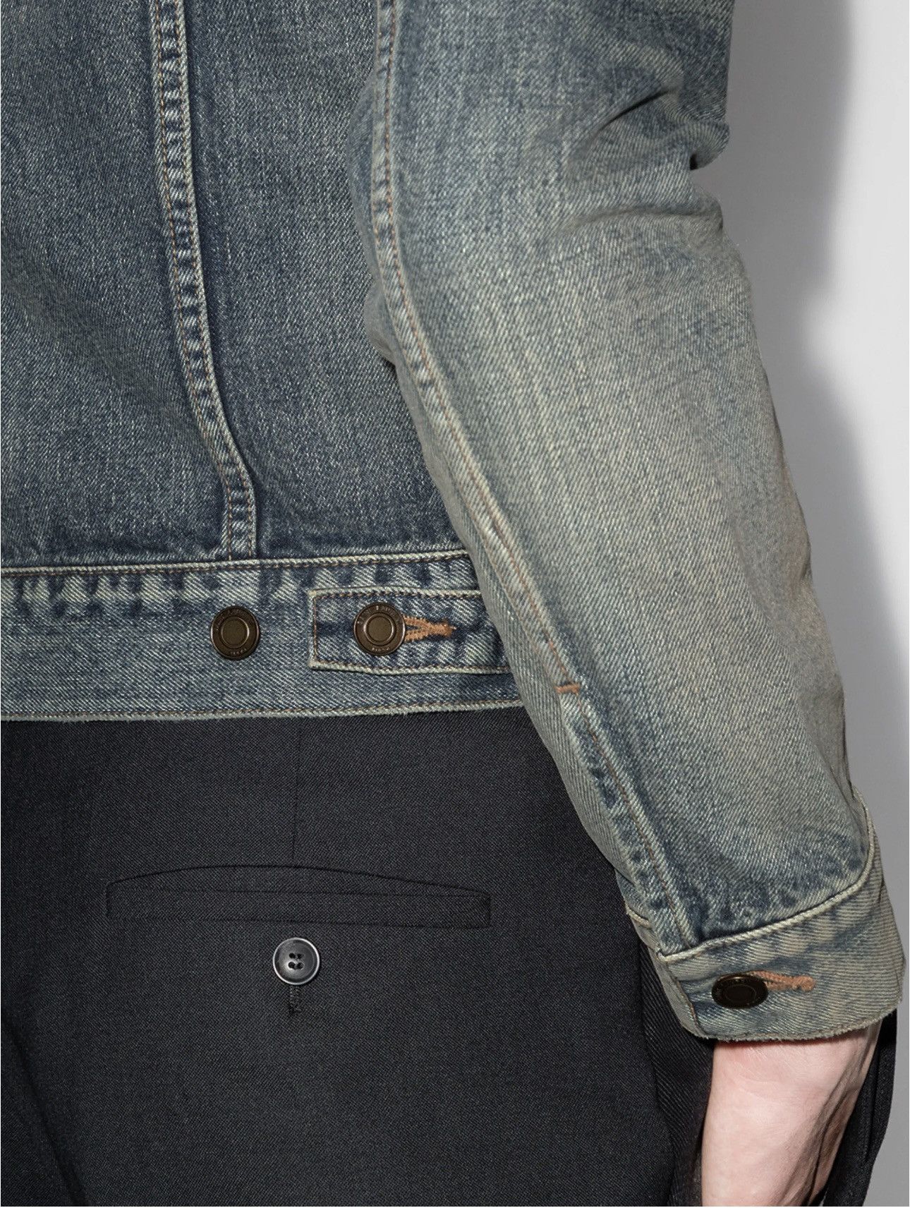 Saint Laurent Paris Saint Laurent Washed-effect Denim Jacket Size US M / EU 48-50 / 2 - 6 Thumbnail