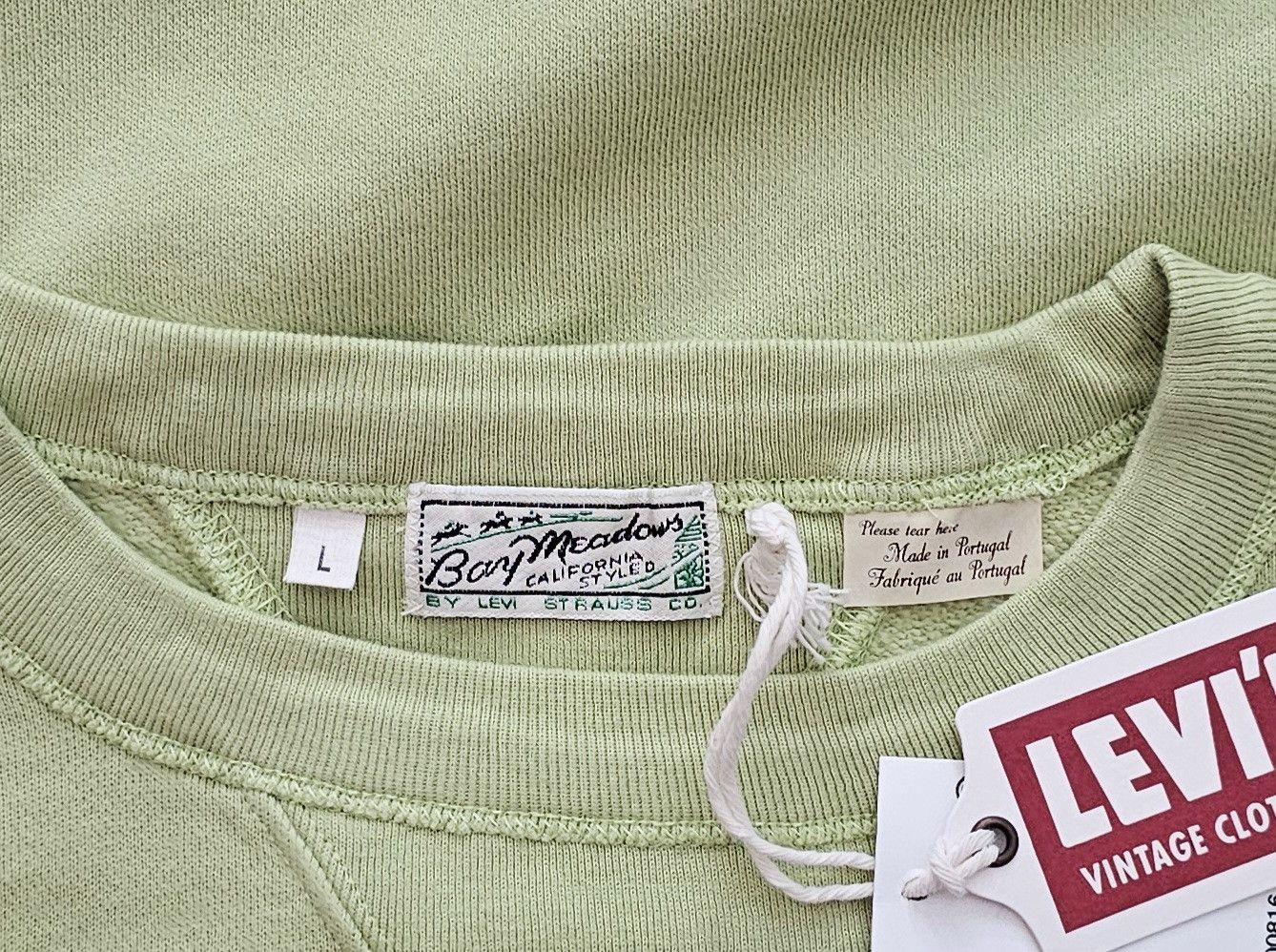 Levi's Vintage Clothing Levi's Vintage Clothing Bay Meadows Sweatshirt Green SS20 Size US L / EU 52-54 / 3 - 4 Thumbnail