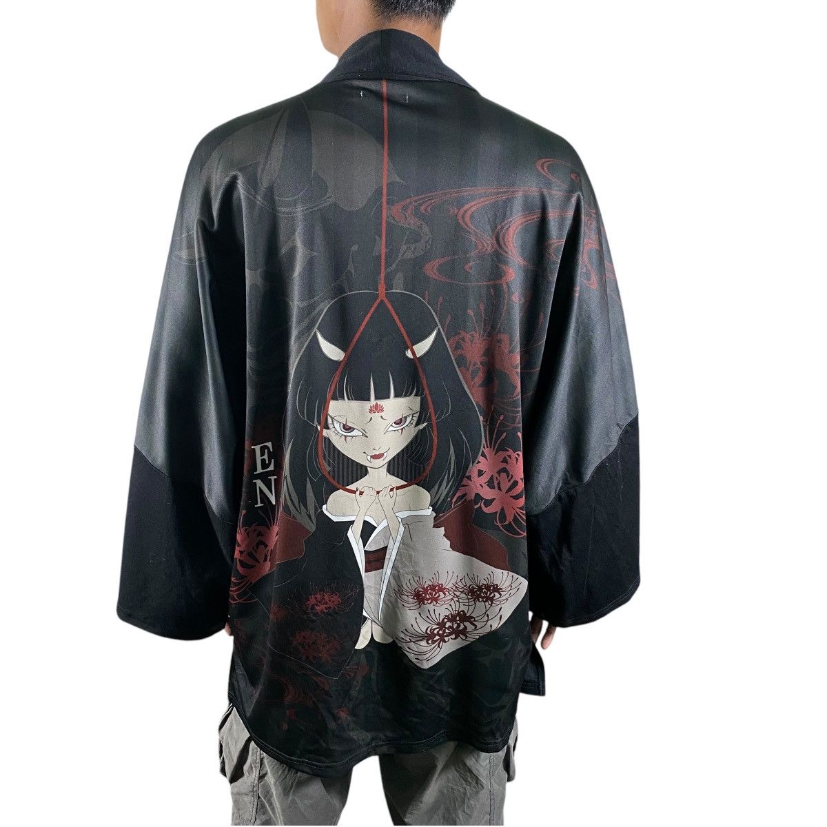 Japanese Brand Miyabi EN Cardigan Japanese Pattern Unique Kimono Haori Size US M / EU 48-50 / 2 - 1 Thumbnail