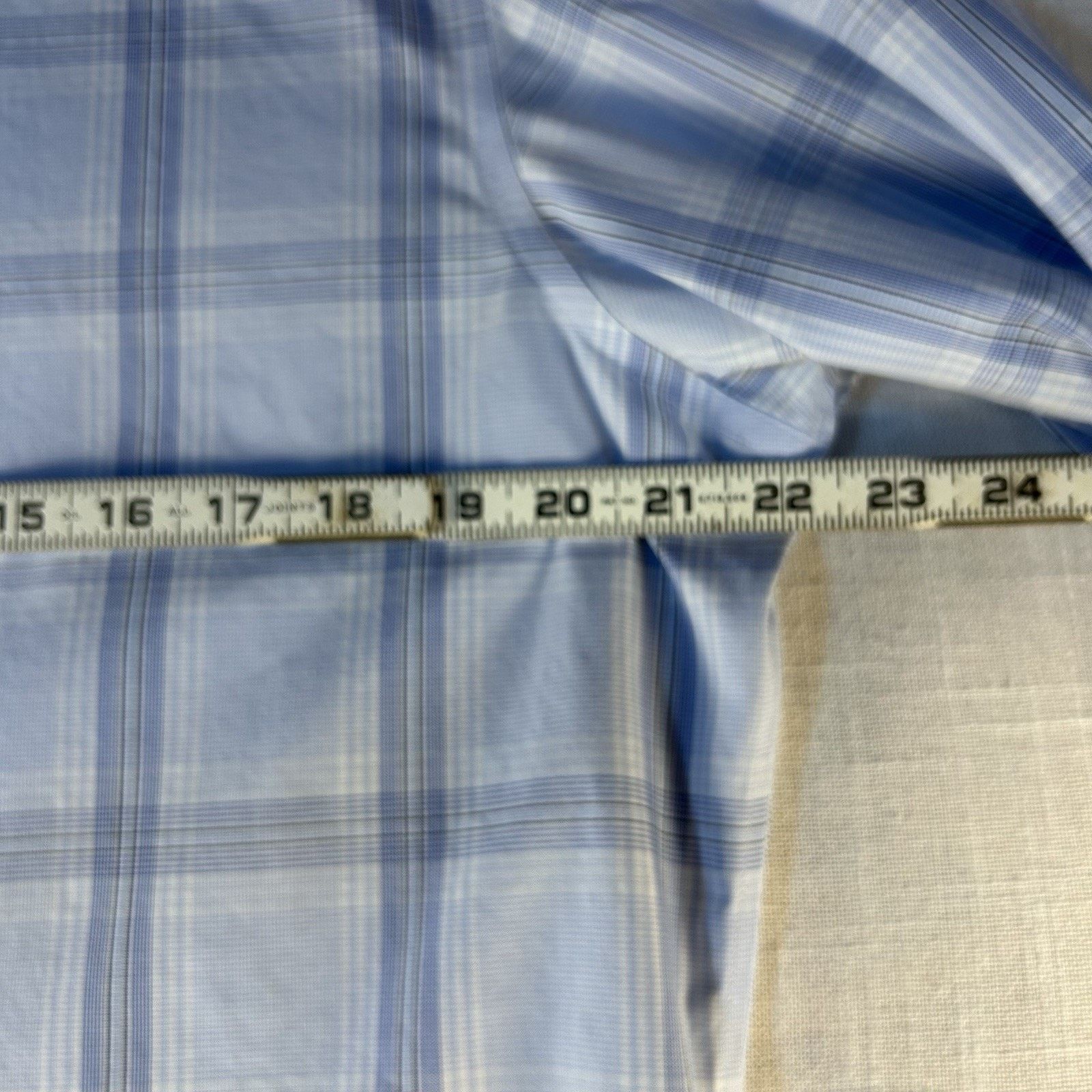 Banana Republic Banana Republic Non-Iron Slim Fit L Blue Plaid Long Sleeve Size US L / EU 52-54 / 3 - 5 Thumbnail