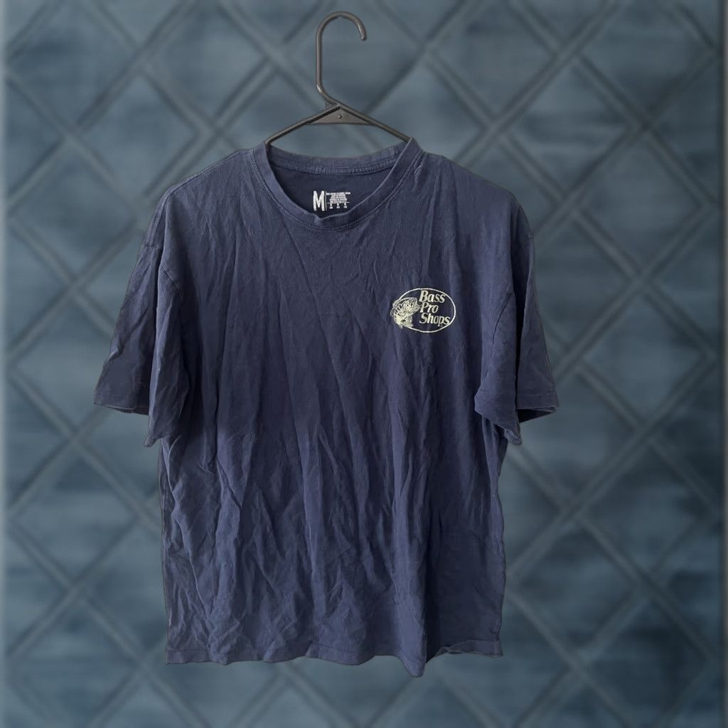 Bass Pro Shops Bass Pro Shops Mens Short Sleeve T-Shirt Medium Navy Blue Graphic Patriotic USA Size US M / EU 48-50 / 2 - 1 Thumbnail