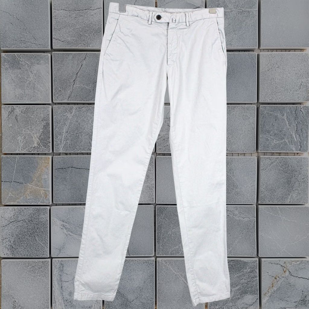 Suitsupply Porto Novo Trousers Chino Cotton Stretch Grey Uk30r Mens in Gray, Men's