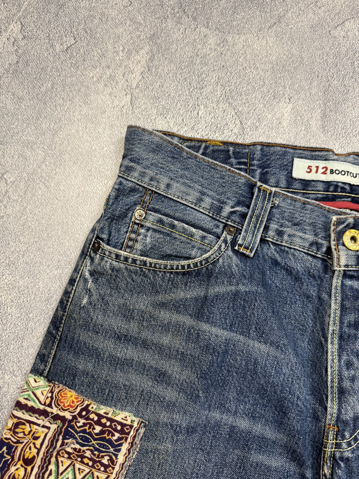 Levi's Levi’s 512 Denim Bootcut Custom Jeans Denim Shorts Size US 34 / EU 50 - 4 Thumbnail
