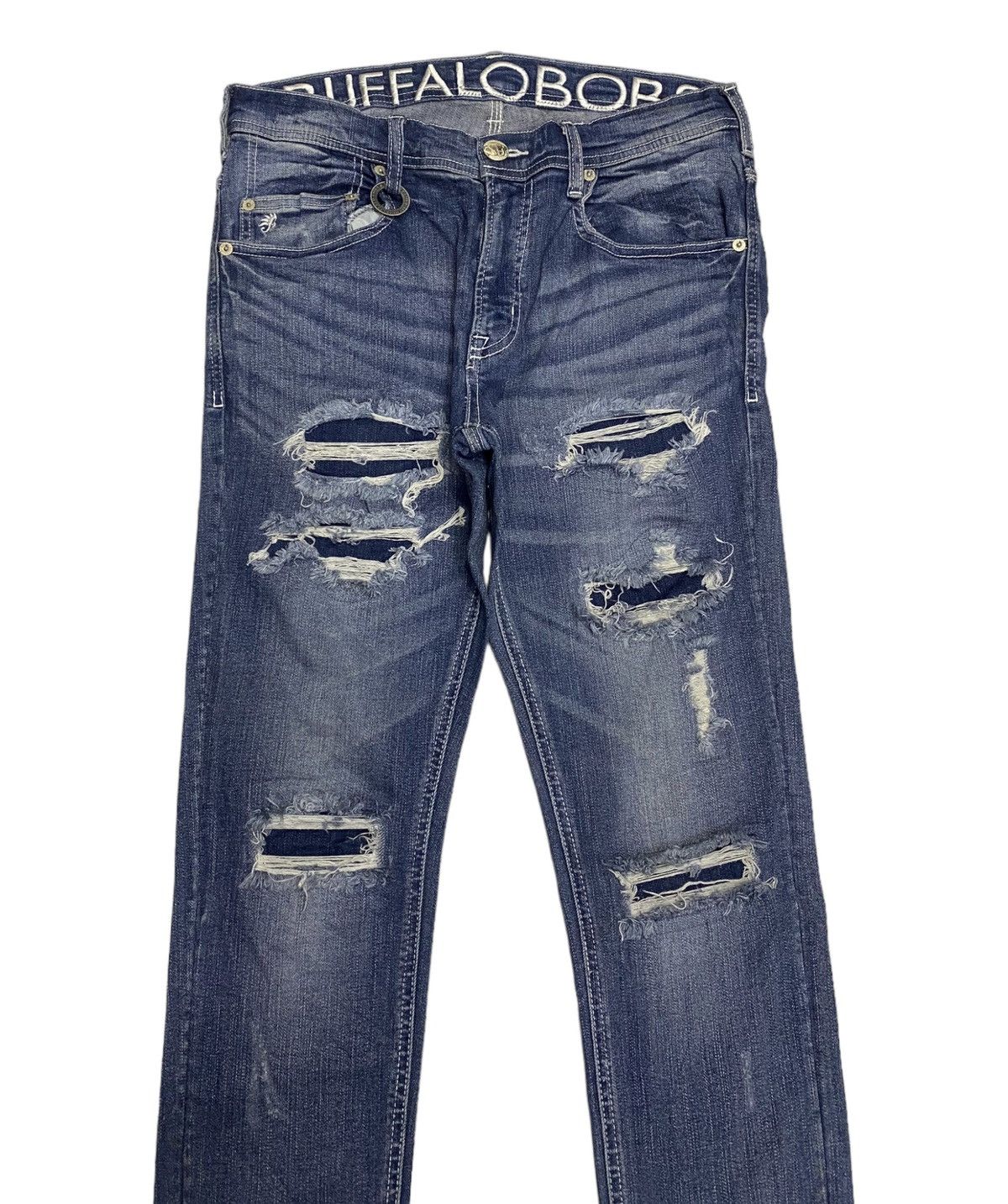BUFFALO BOBS 🔥RARE🔥BUFFALO BOBS DISTRESSED RARE DENIM UNDERCOVER DESIGN Size US 30 / EU 46 - 2 Thumbnail