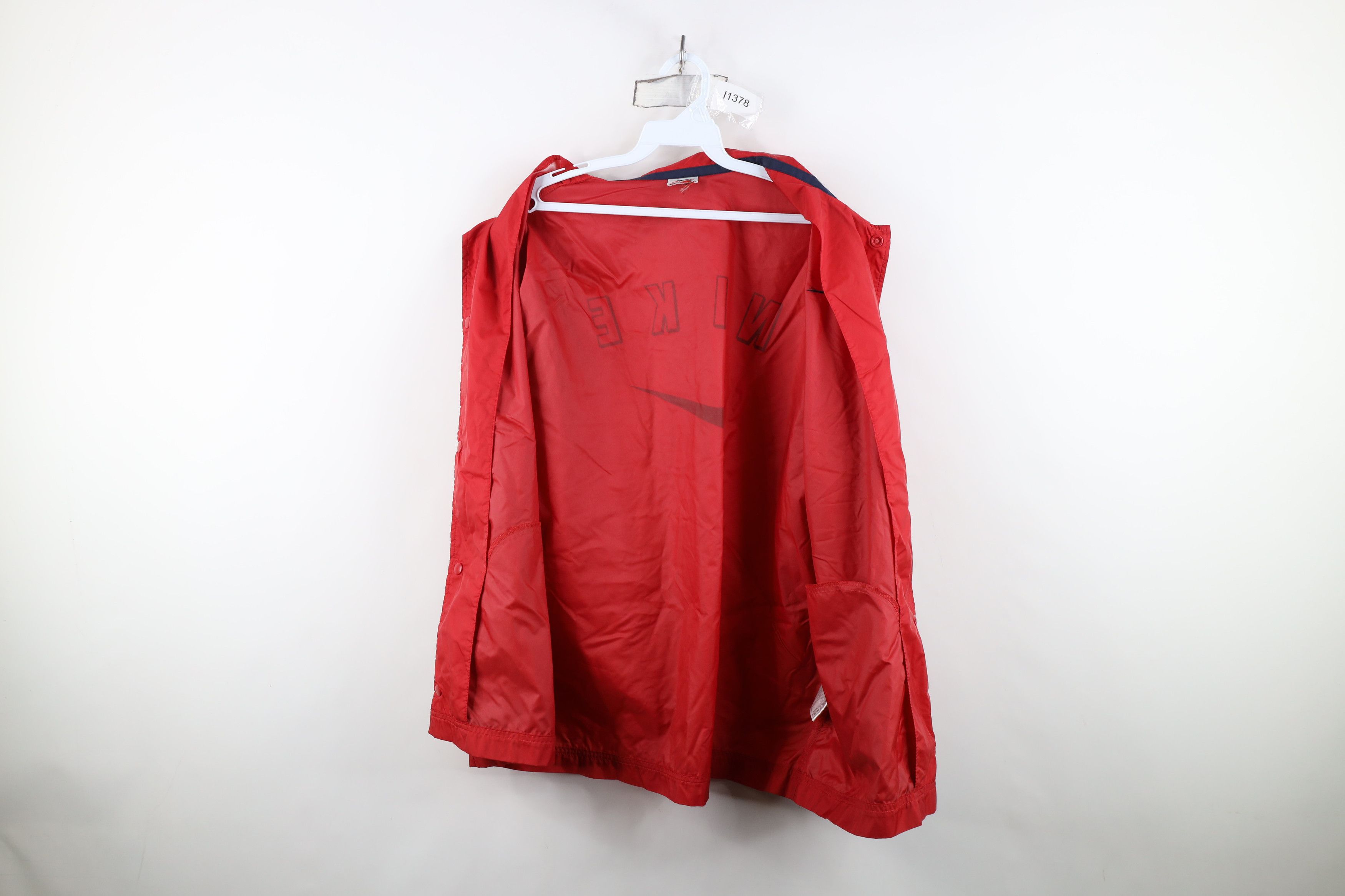 Nike Vintage 90s Nike Spell Out Coach Coaches Windbreaker Jacket Size US S / EU 44-46 / 1 - 10 Thumbnail