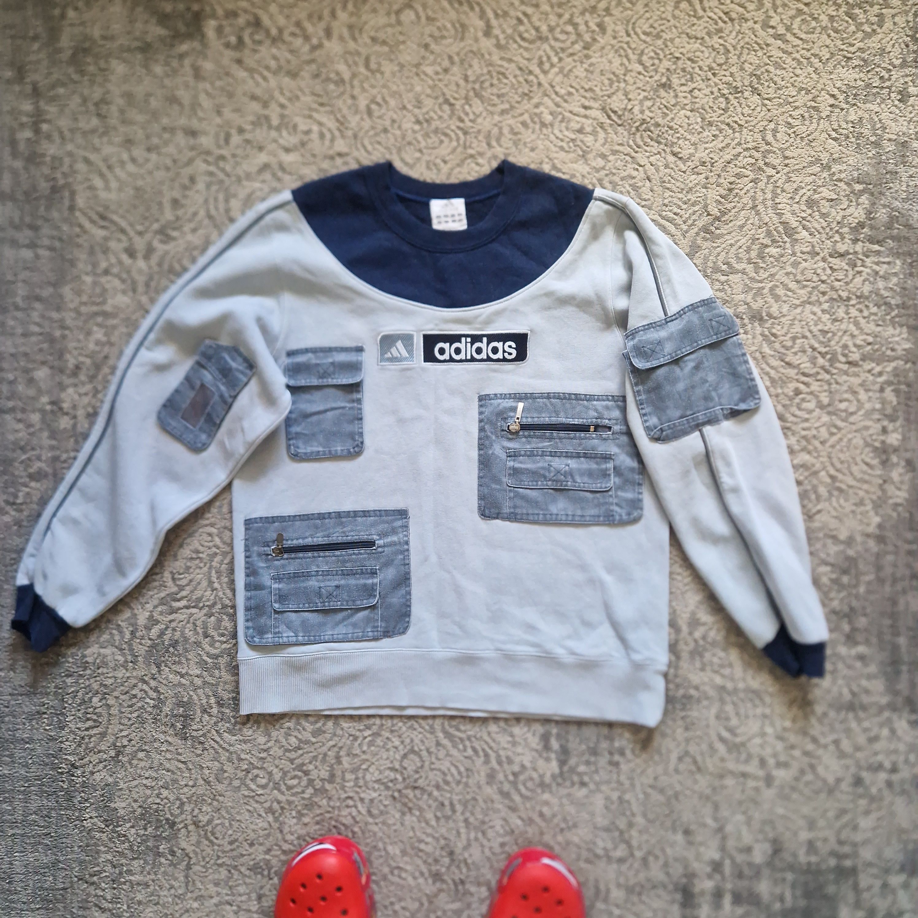 Adidas Adidas Vintage Utility Pocket Sweatshirt Custom Piece Size M Size US M / EU 48-50 / 2 - 2 Thumbnail