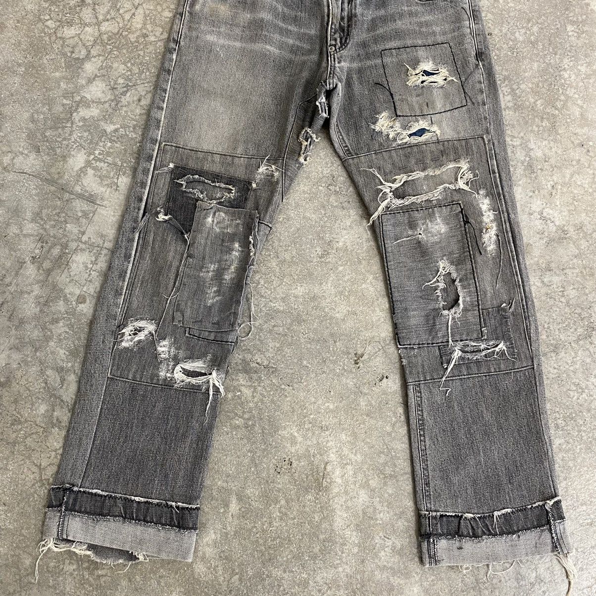 TMT VTG TMT Reconstructed Distressed Cropped Jeans Size US 30 / EU 46 - 3 Thumbnail