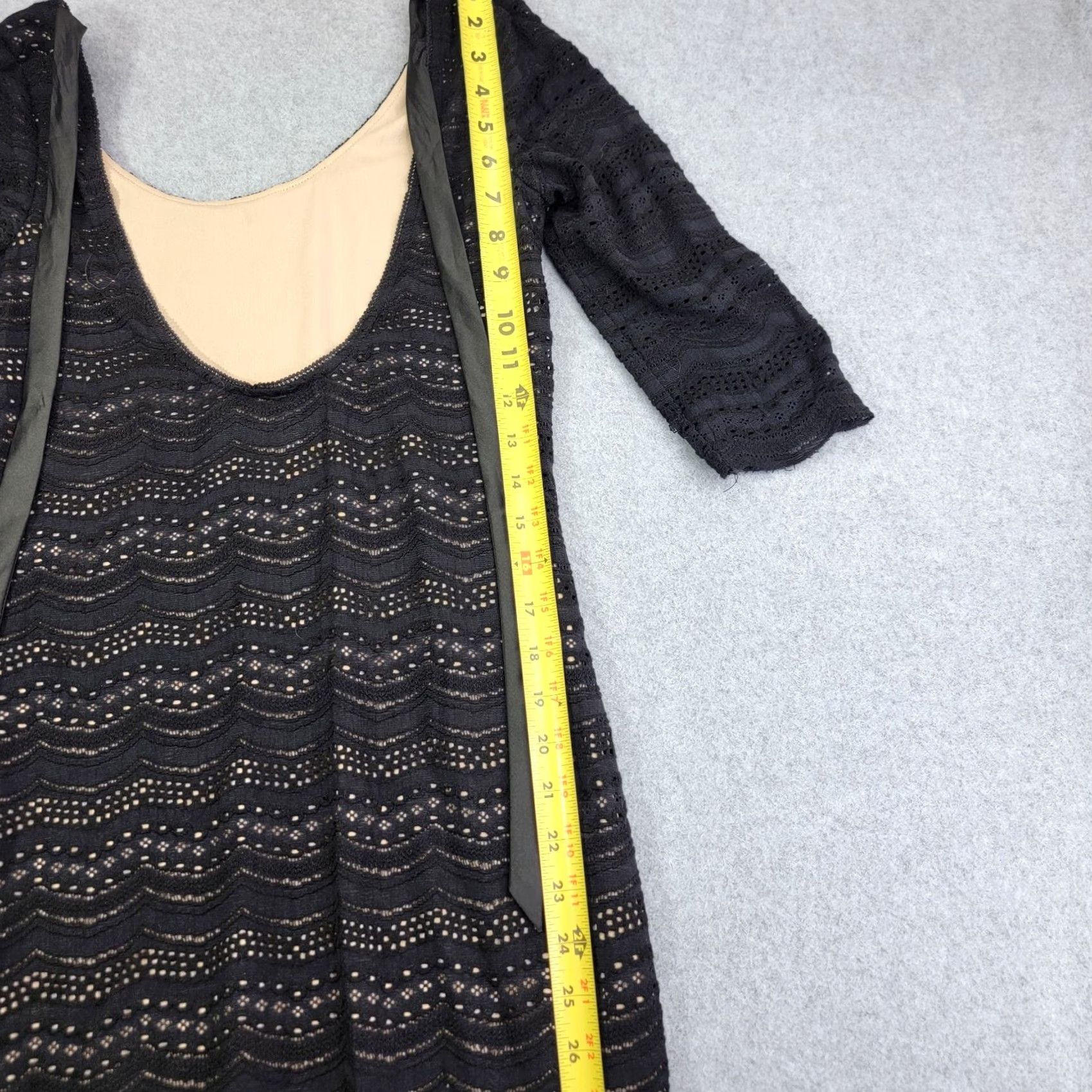 Vintage VINTAGE Denim & Supply Ralph Lauren Women’s Dress Black Lace Knit Scoop Back xs Dress Size M / US 6-8 / IT 42-44 - 6 Thumbnail