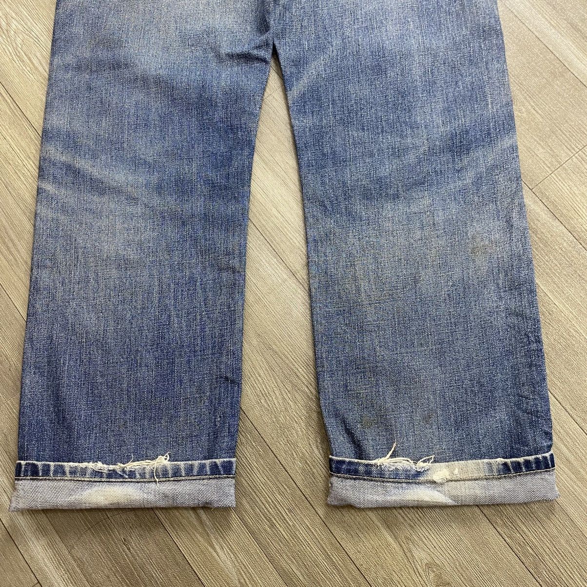 Levi's Vintage Clothing 1990s Vintage Levi’s LVC Big E Distressed Selvedge Denim Size US 29 - 13 Thumbnail