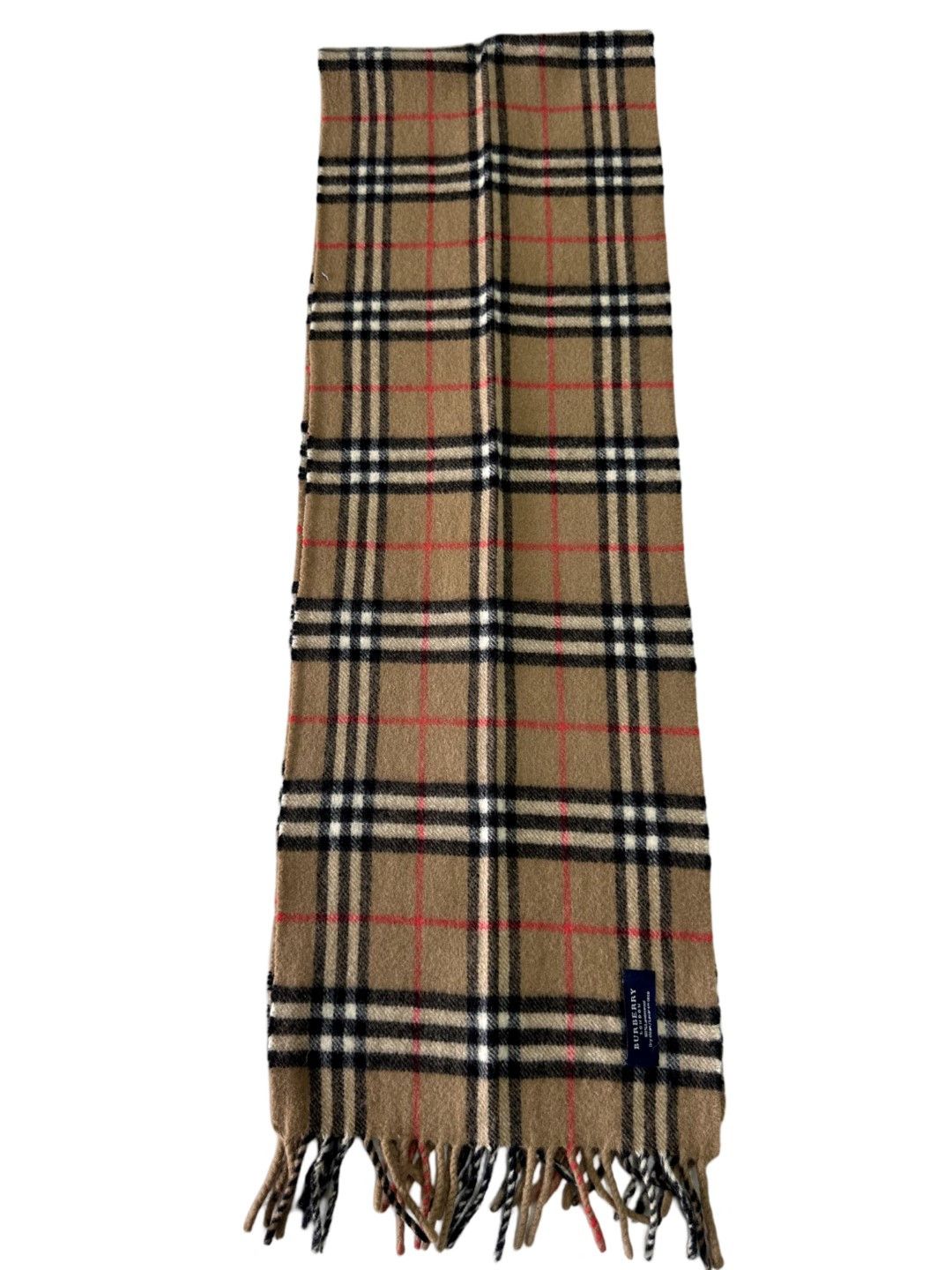 Burberry Burberrys Classic Check Beige 100% Cashmere Unisex Scarf Size ONE SIZE - 6 Thumbnail
