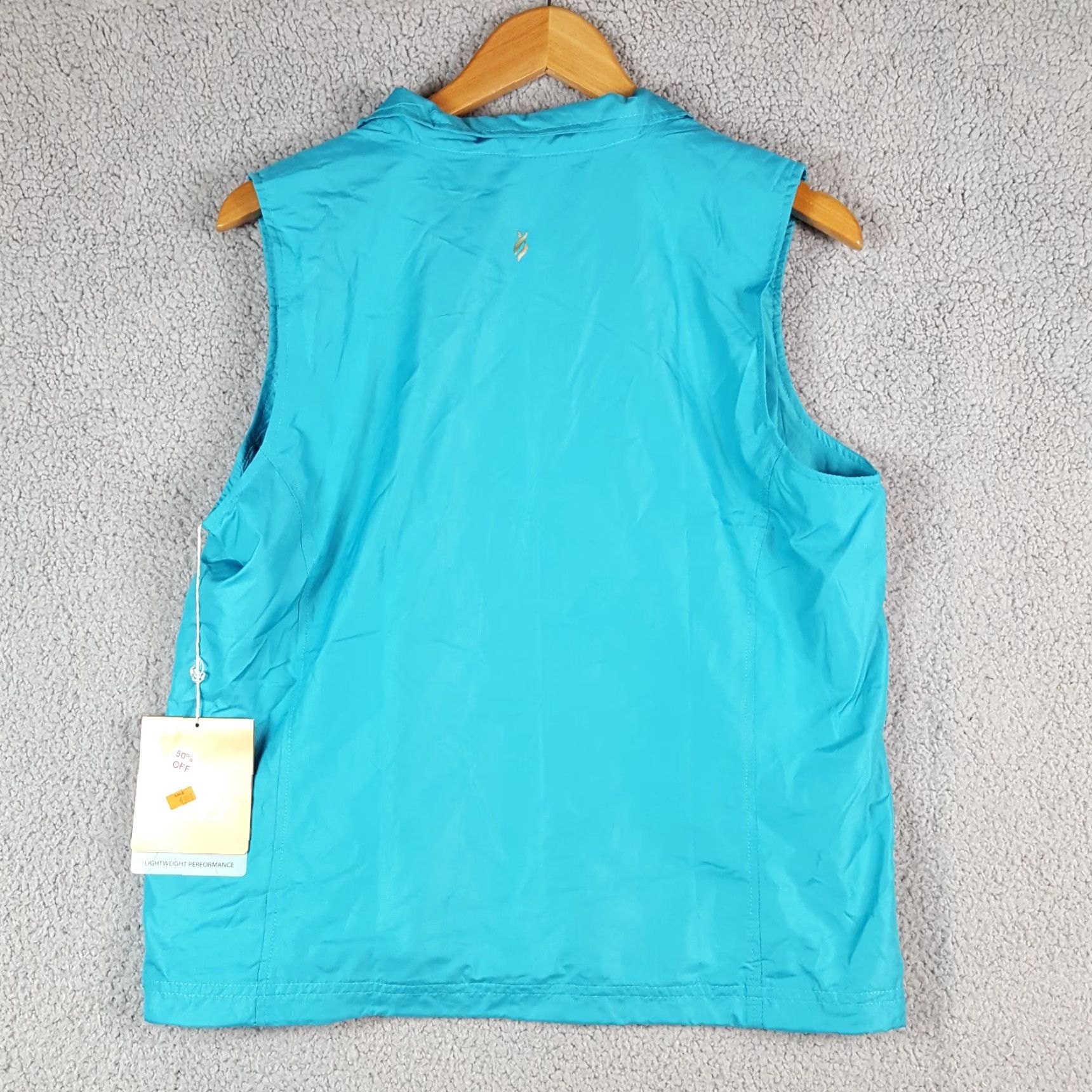 Vintage Lightweight Athletic Sleeveless Vest Women's Medium Zip Up Windbreaker Jacket Size M / US 6-8 / IT 42-44 - 7 Thumbnail