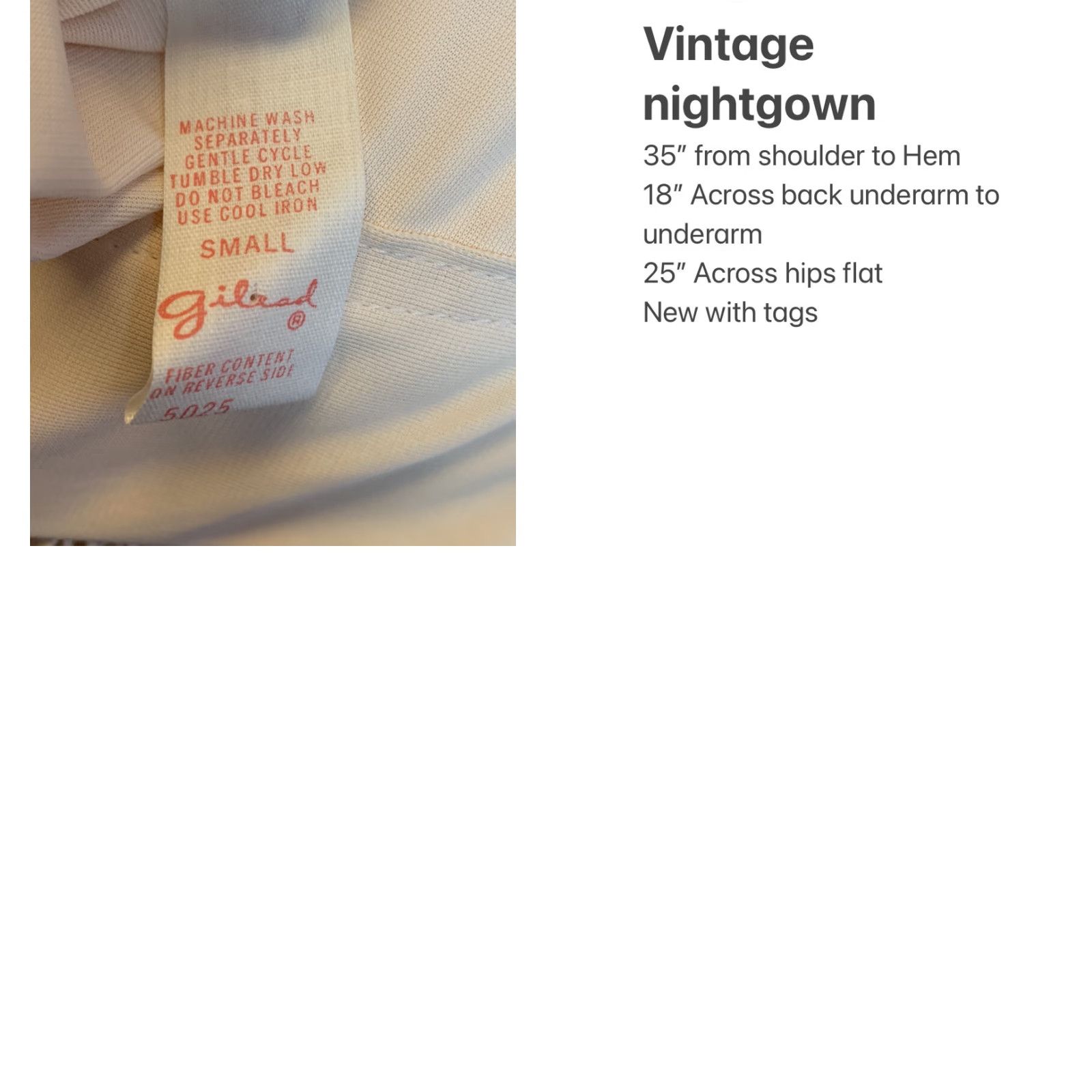 Vintage VINTAGE Gilead Nightgown Silk Nylon Cottagecore Prairie Blue Floral Embroidery NEW Nightgown S Beige Womens Size ONE SIZE - 8 Thumbnail
