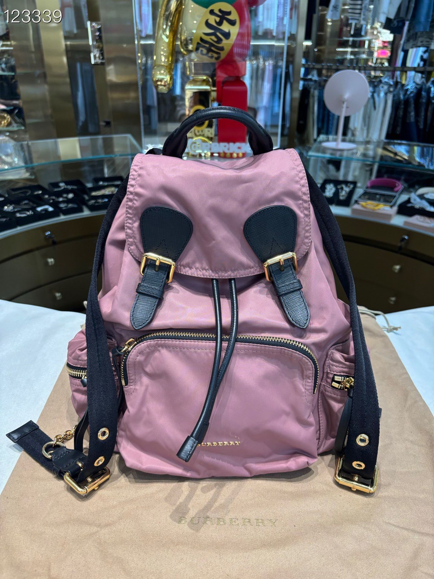 Burberry Burberry Small Pink Nylon Backpack Size ONE SIZE - 1 Thumbnail