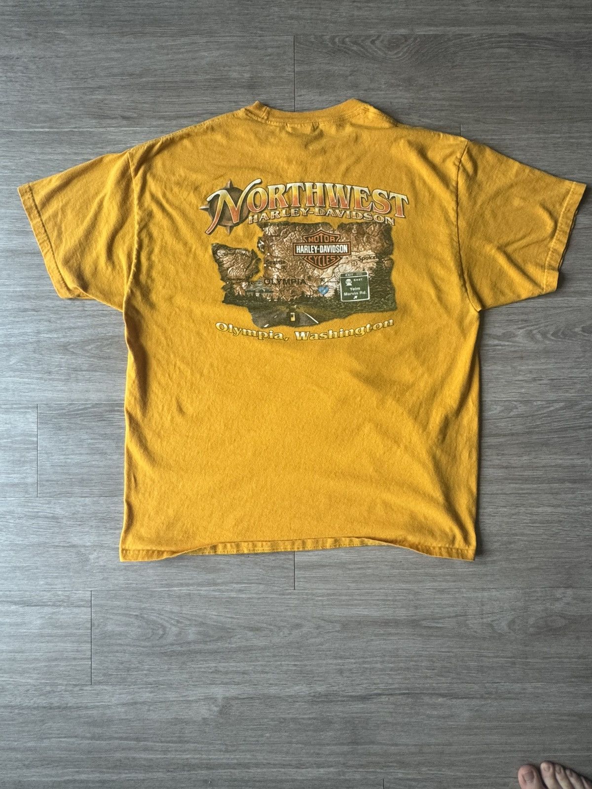 Harley Davidson Vintage Y2K Harley Davidson Olympia Washington Eagle Shirt Size US XL / EU 56 / 4 - 4 Thumbnail