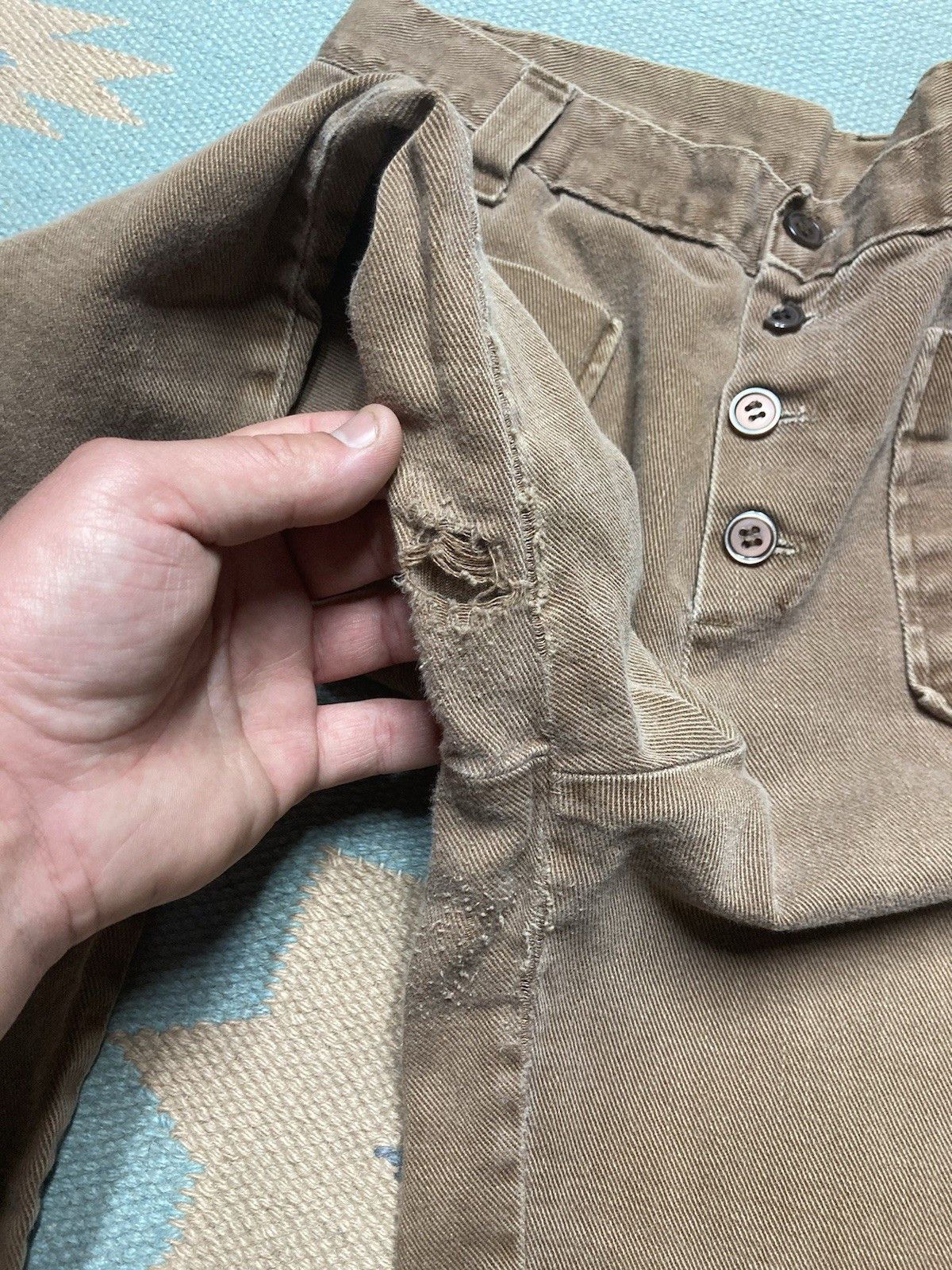 Sears × Vintage 70s bell bottom jeans flare leg pants sears button fly 30x27 Size 30" / US 8 / IT 44 - 4 Thumbnail