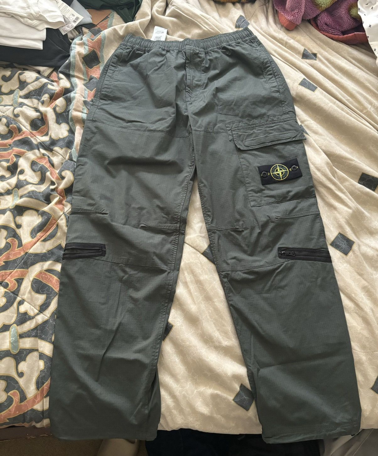Stone Island Stone Island Green Multi-Pocket Cargo Pants Size US 30 / EU 46 - 1 Thumbnail