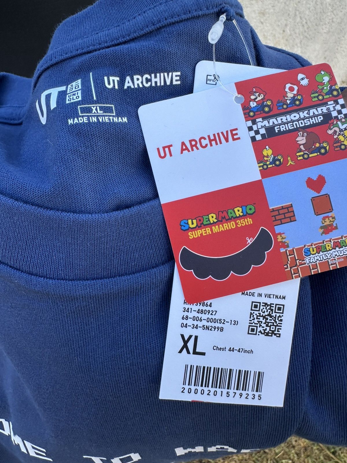 Uniqlo New Uniqlo Super Mario T shirt XL Warp Zone Navy Blue Size US XL / EU 56 / 4 - 4 Thumbnail