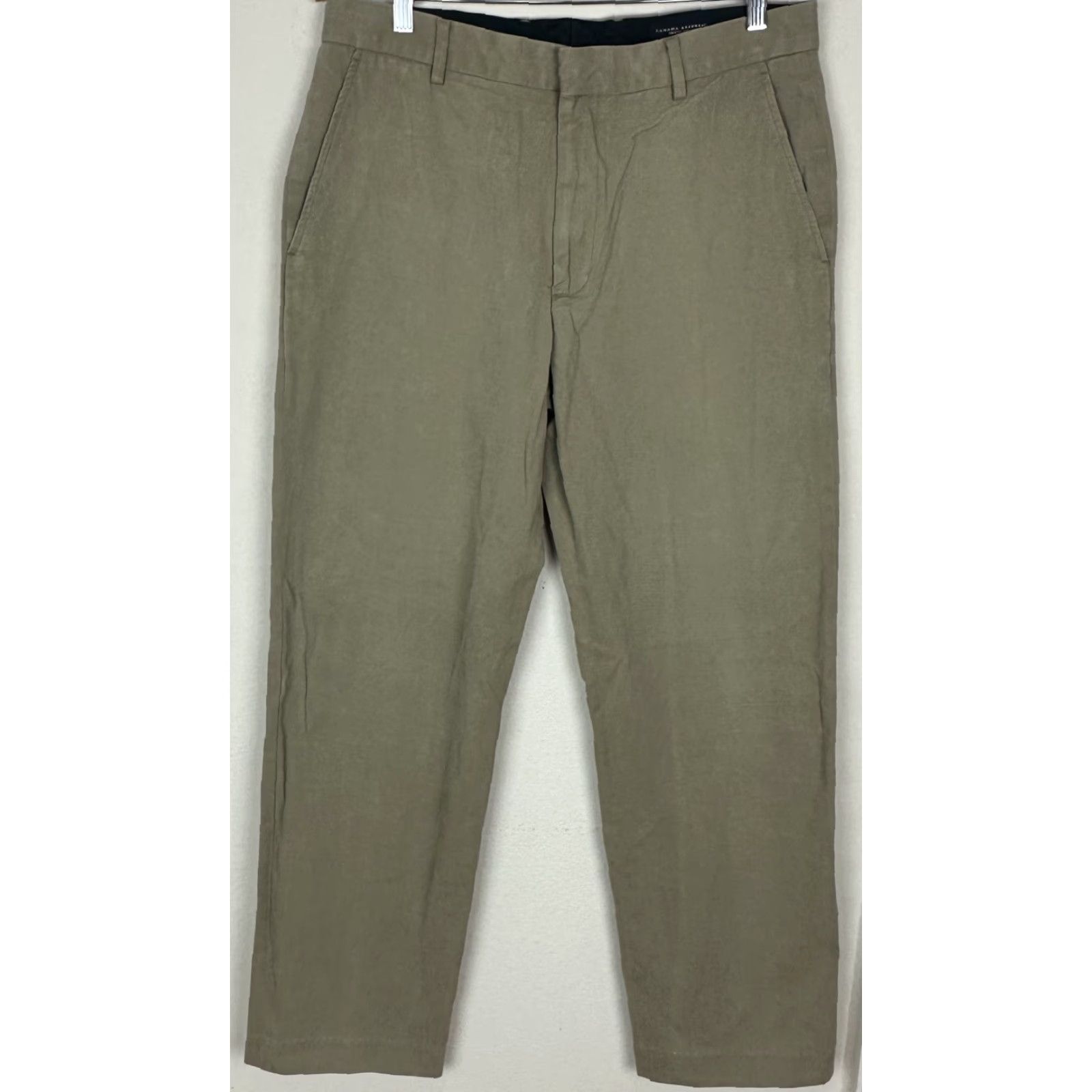 Banana Republic VINTAGE Banana Republic Chino Pants 34x33 Mens Regular Khaki Solid 90s Bohemian Retro Preppy Fall Spring Summer Winter Cotton Size US 34 / EU 50 - 2 Thumbnail
