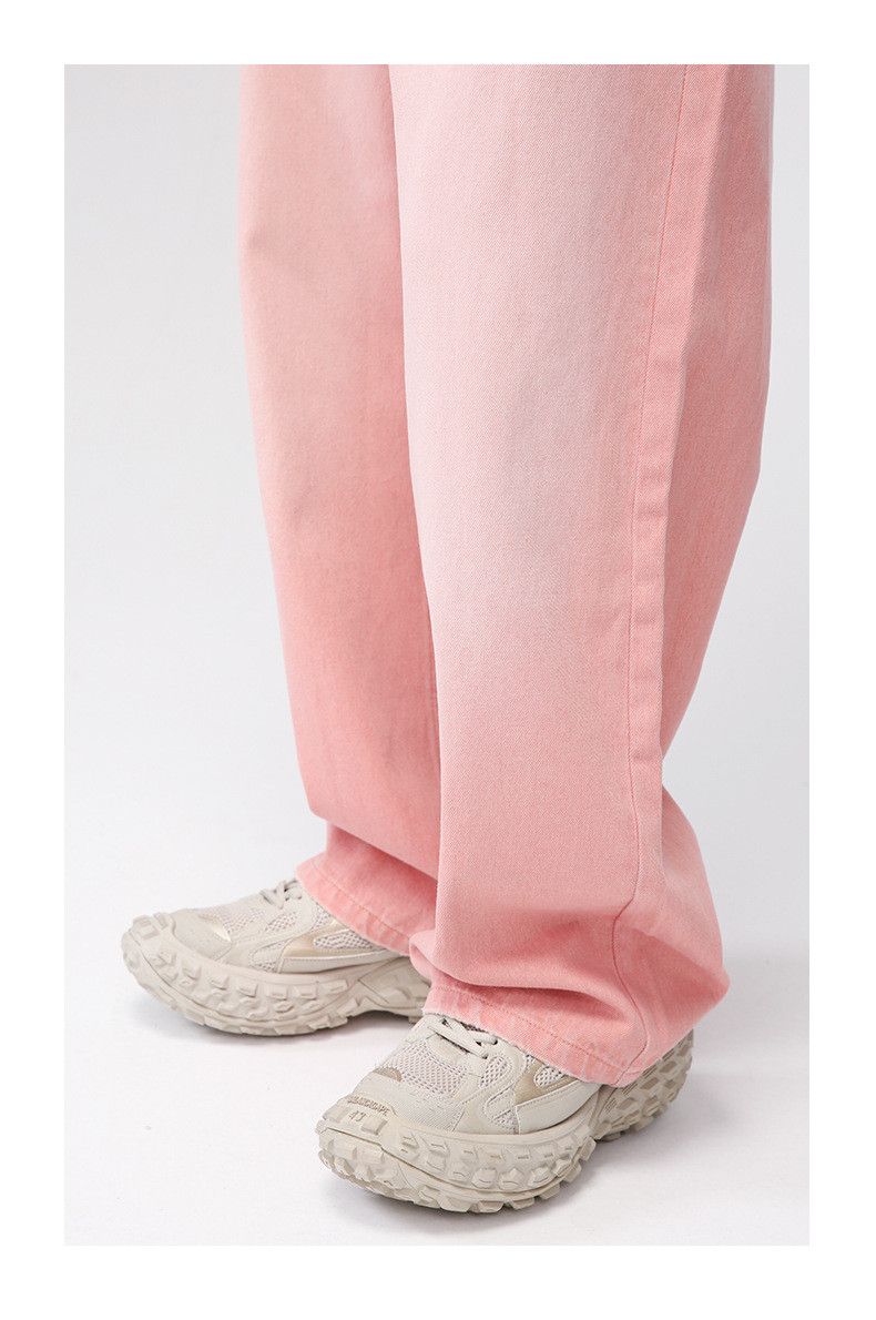 Japanese Brand × Jean Men's Japanese style straight pink wide-leg jeans Size US 32 / EU 48 - 6 Thumbnail