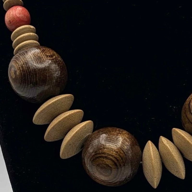 Other Brown Wood Beaded Necklace Size ONE SIZE - 2 Thumbnail