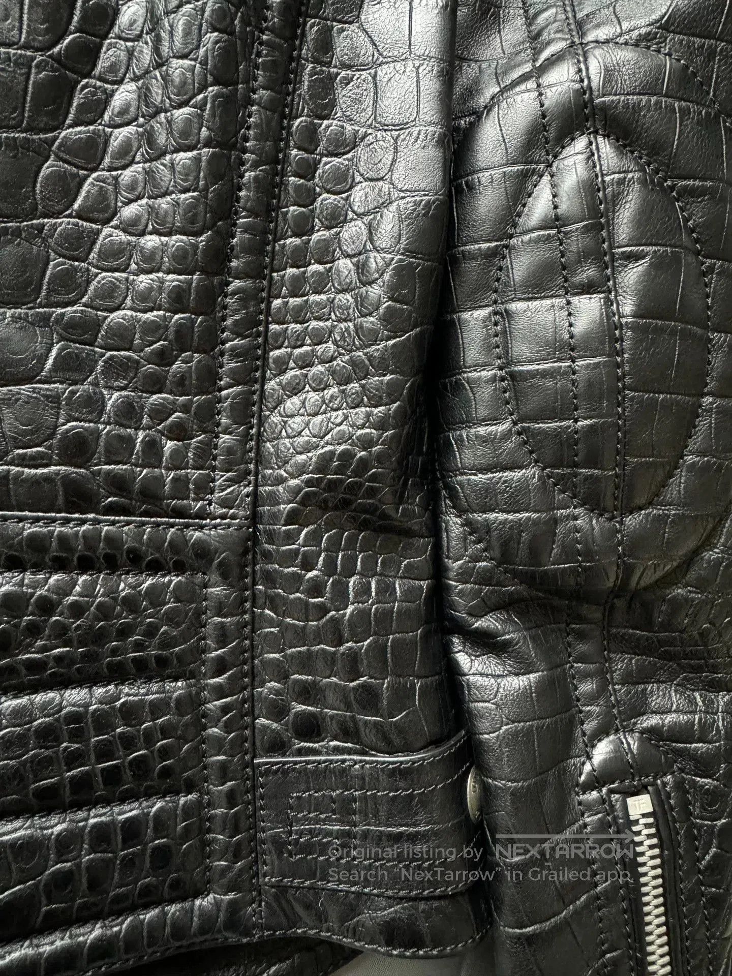 Tom Ford Tom Ford Crocodile Leather Biker Jacket. Size US S / EU 44-46 / 1 - 6 Thumbnail