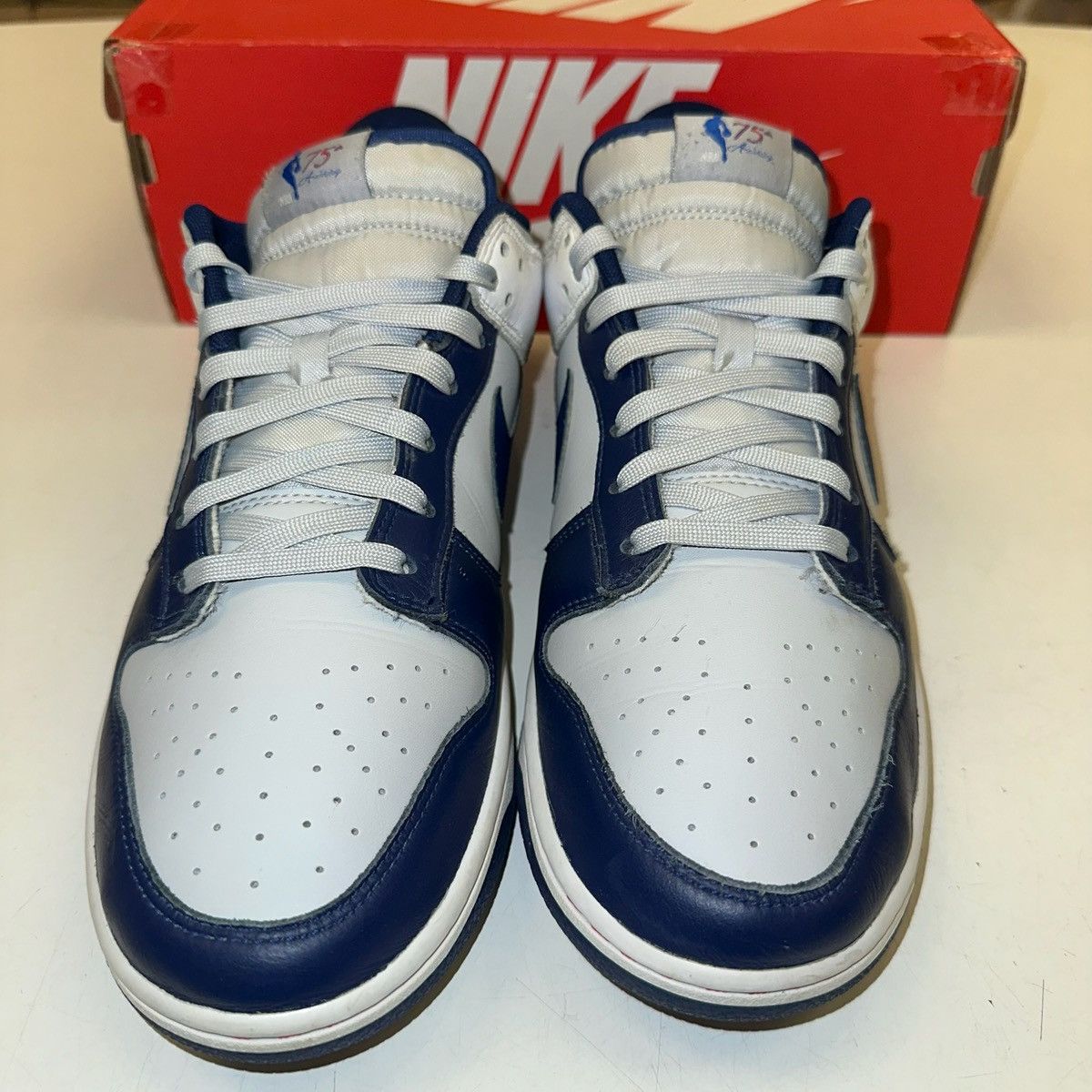 Nike Size 11.5 - Nike Dunk Low Retro 75th Anniversary Nets Size US 11.5 / EU 44-45 - 4 Thumbnail