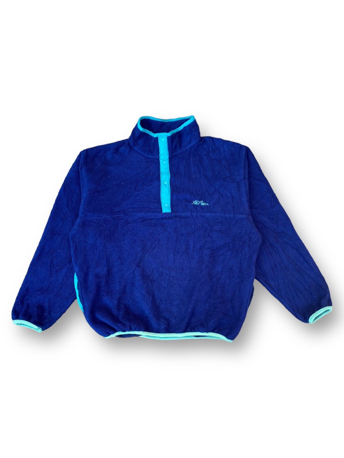Vintage 90s L.L Bean Fleece Half Zipper Fleece Jacket. #D2