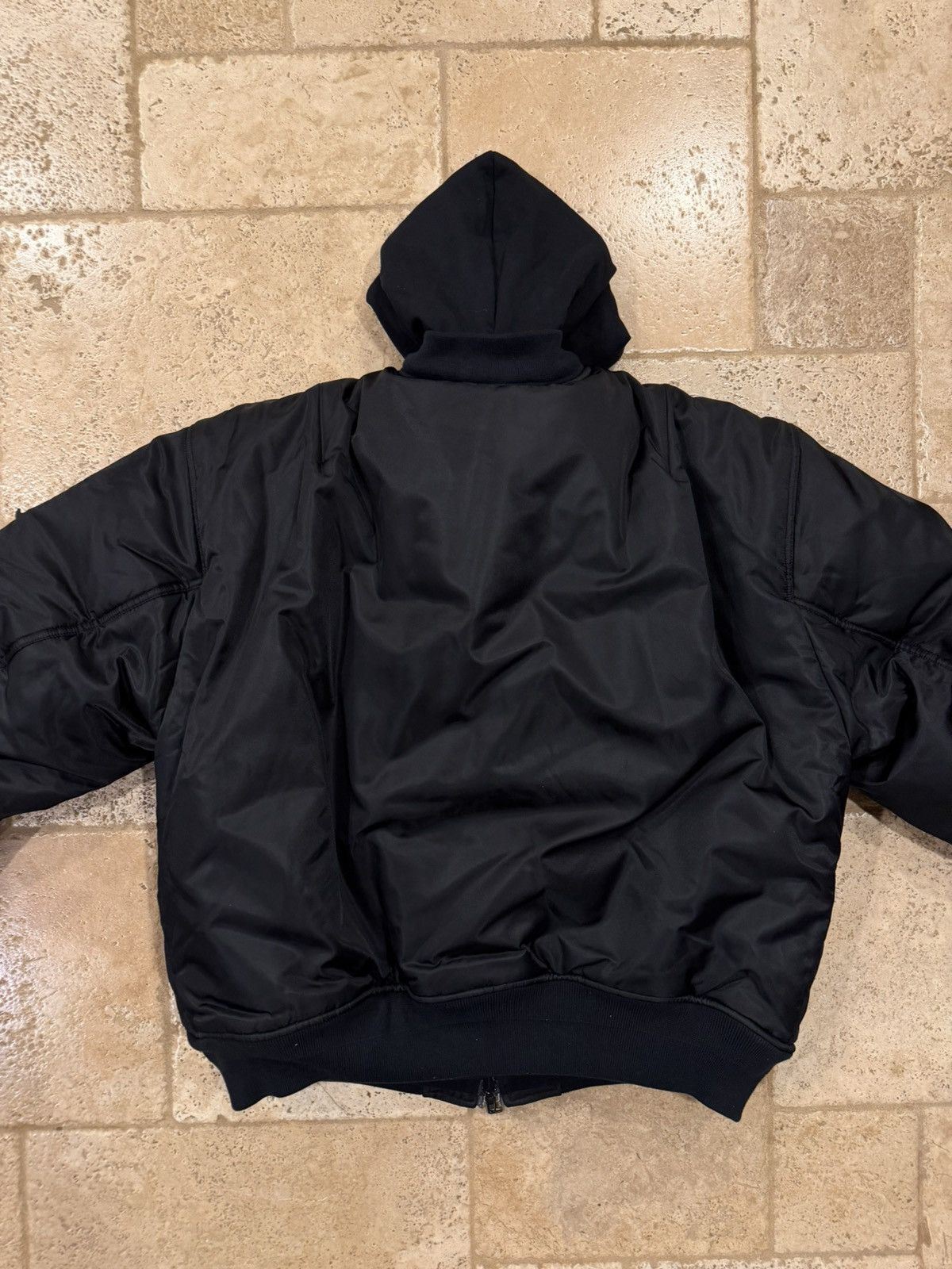 Balenciaga Balenciaga SS23 Demna All In Hoodie / Nylon Bomber Jacket Size US XL / EU 56 / 4 - 14 Thumbnail