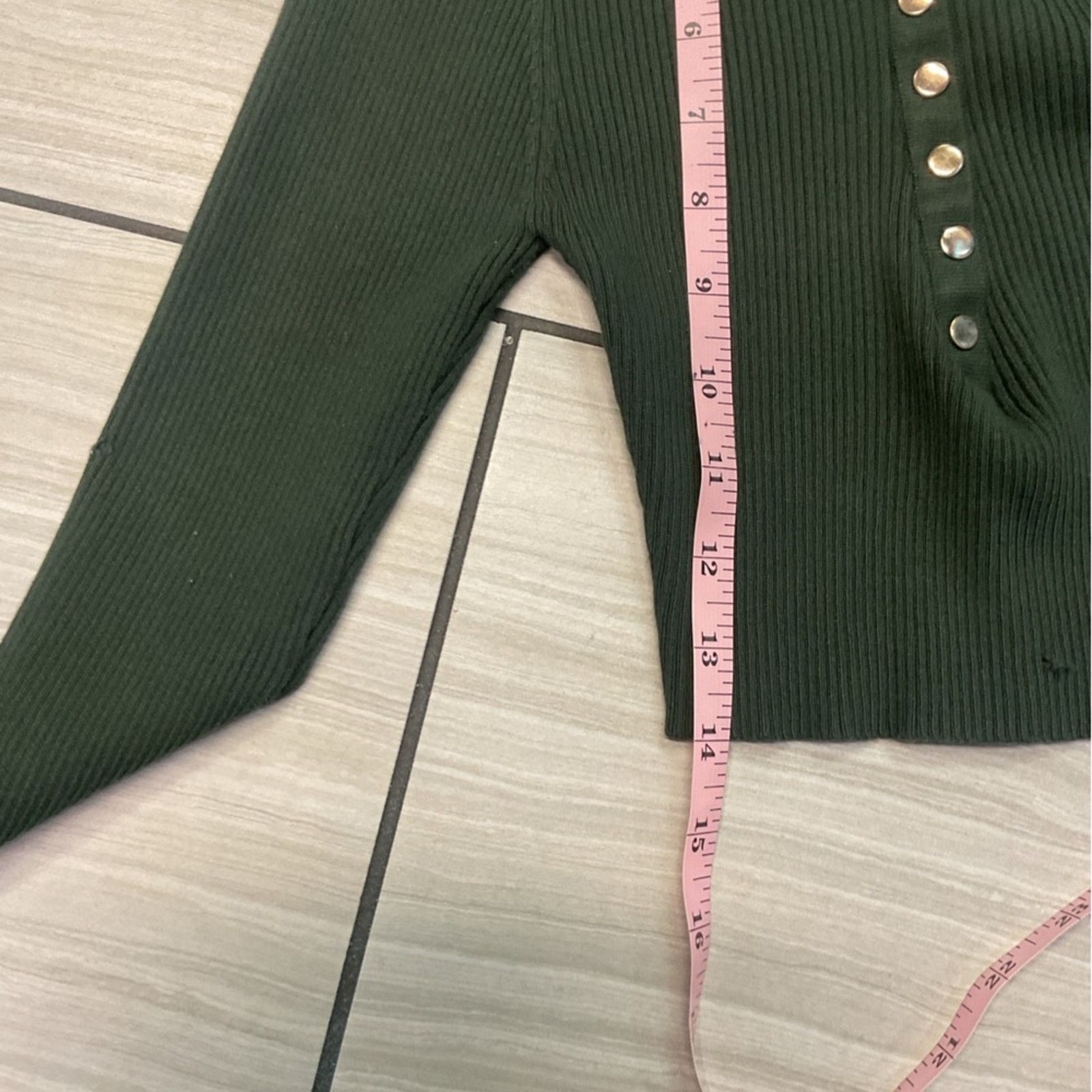 Vintage Love Tree Olive Green Crop Top Women’s Size M / US 6-8 / IT 42-44 - 7 Thumbnail