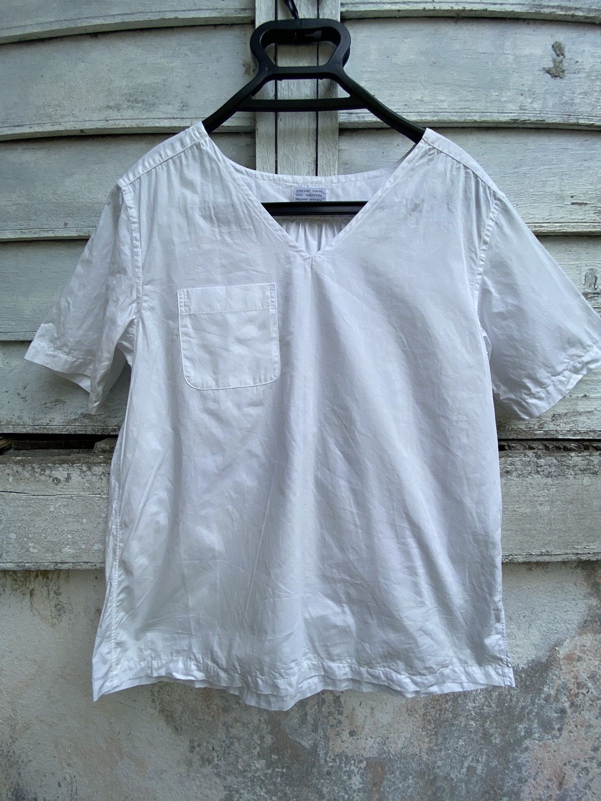 Comme des Garcons × Rei Kawakubo Comme Des Garcon AD2010 Single Pocket V Neck Shirt Unisex Size US S / EU 44-46 / 1 - 1 Thumbnail
