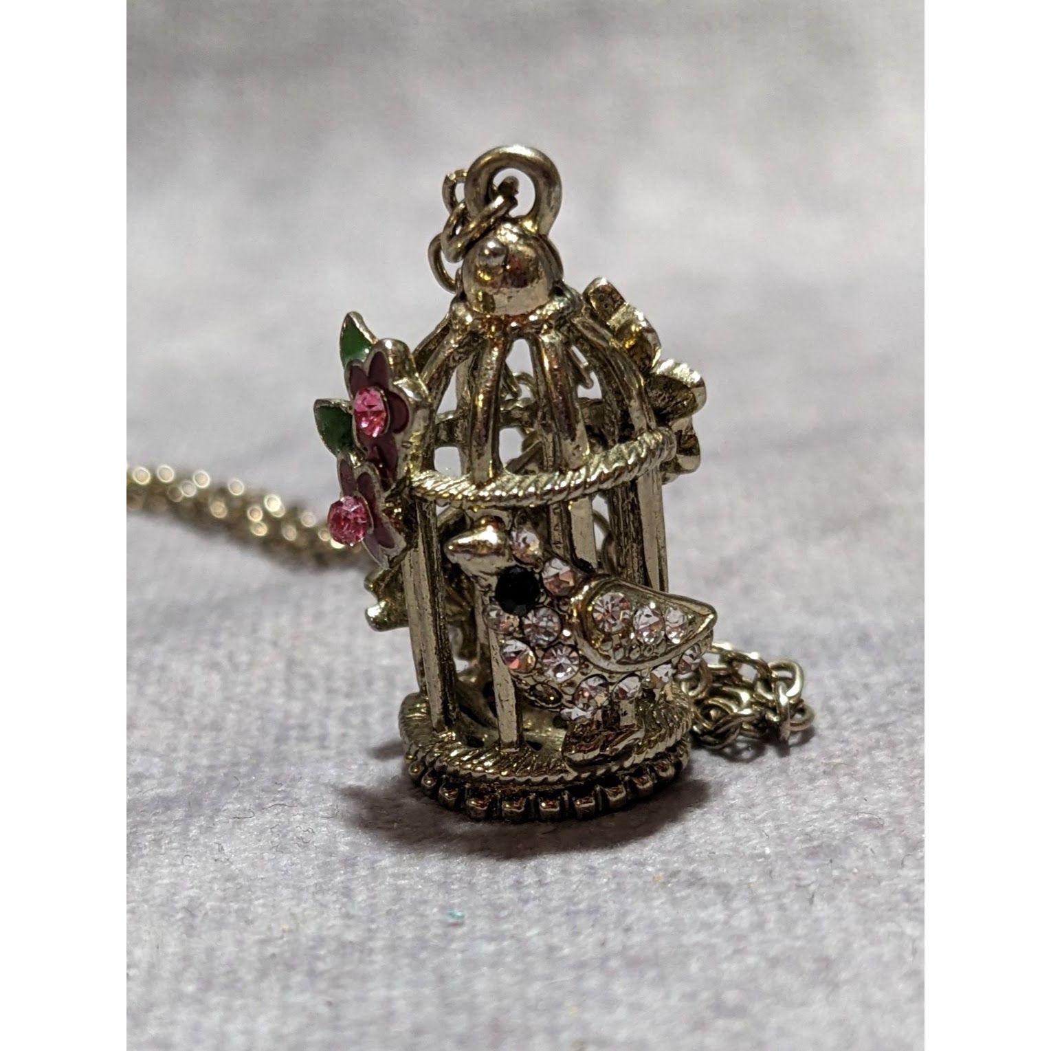 Other Cottagecore Gold Floral Birdcage Necklace Size ONE SIZE - 18 Thumbnail