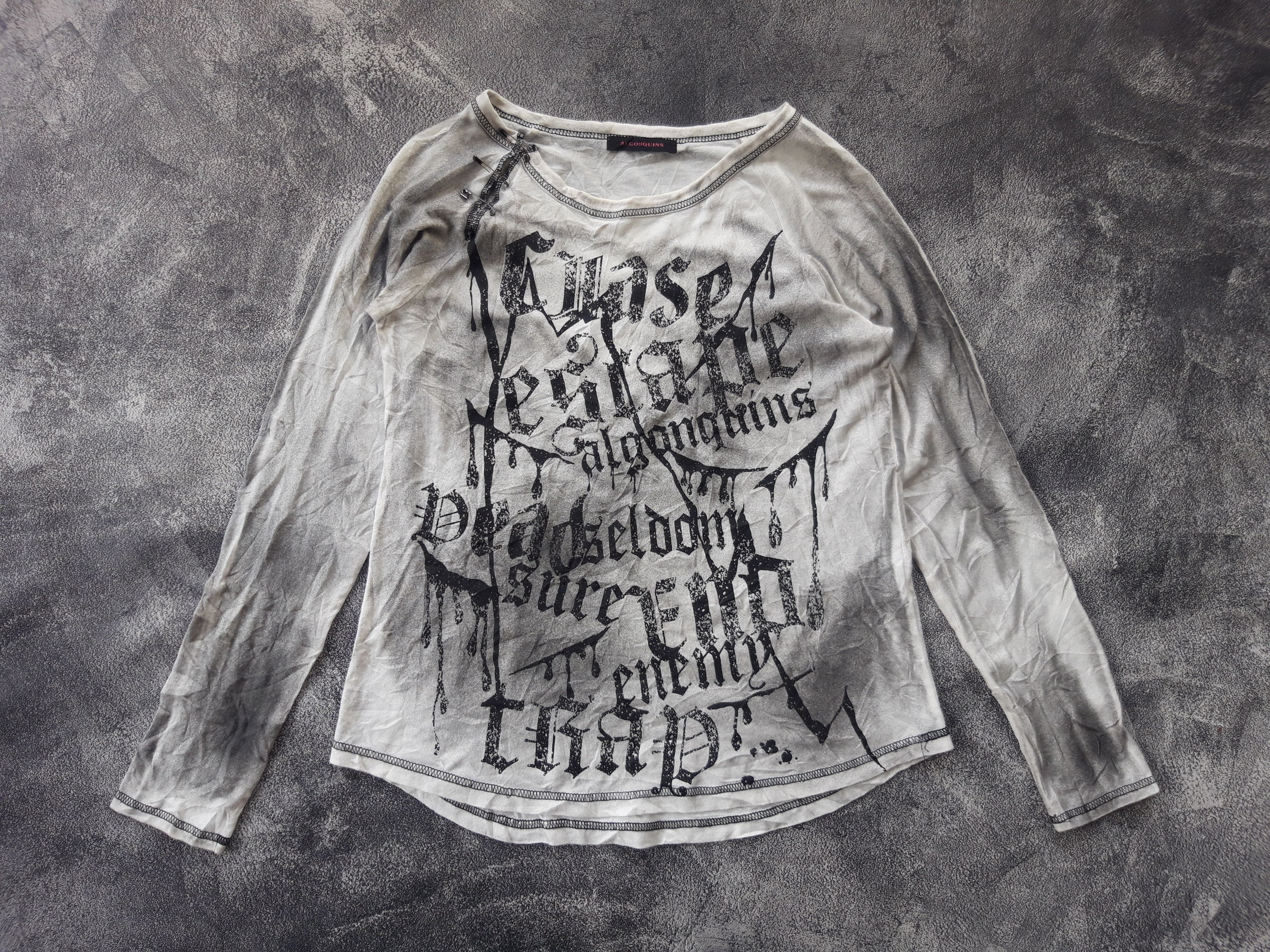 Designer × Japanese Brand ALGONQUINS Punk Seditionaries Long Slevee T-shirt Size M / US 6-8 / IT 42-44 - 1 Thumbnail