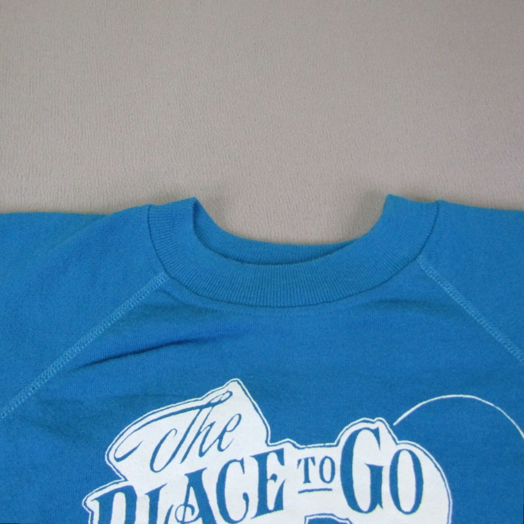 Hanes VINTAGE Hanes Airport Sweatshirt Mens Large Graphic Print Pullover 90s Outdoor Blue Size US L / EU 52-54 / 3 - 2 Thumbnail