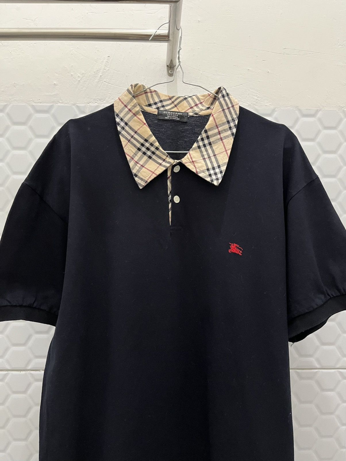Burberry × Burberry Prorsum Vintage Burberry Nova Check Polo Size US XL / EU 56 / 4 - 2 Thumbnail